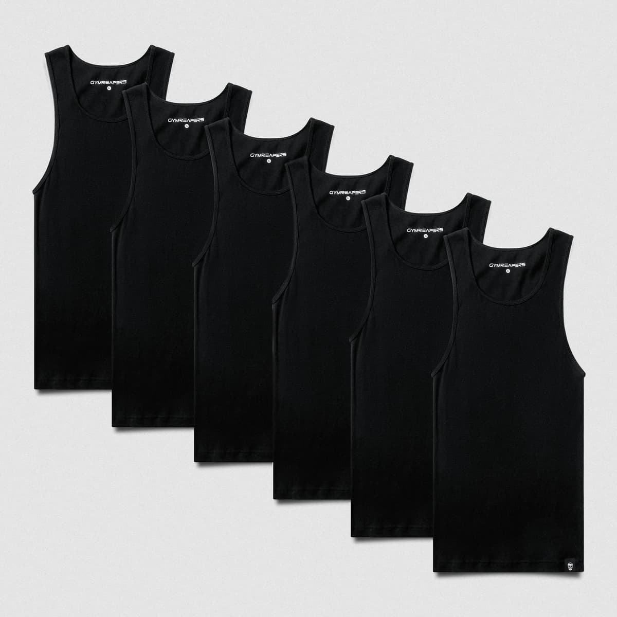 Men's Ribbed Tank 6-Pack - Black