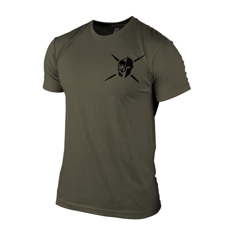7.62 machine tee front green
