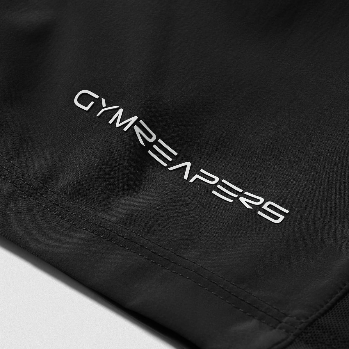 Axis 6" Lined Shorts - Black/White Gymreapers logo detail