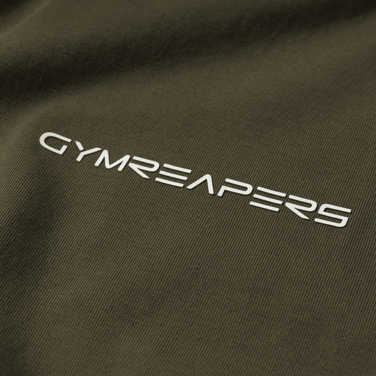 Axis Cap Sleeve Tank - OD Green Gymreapers logo detail