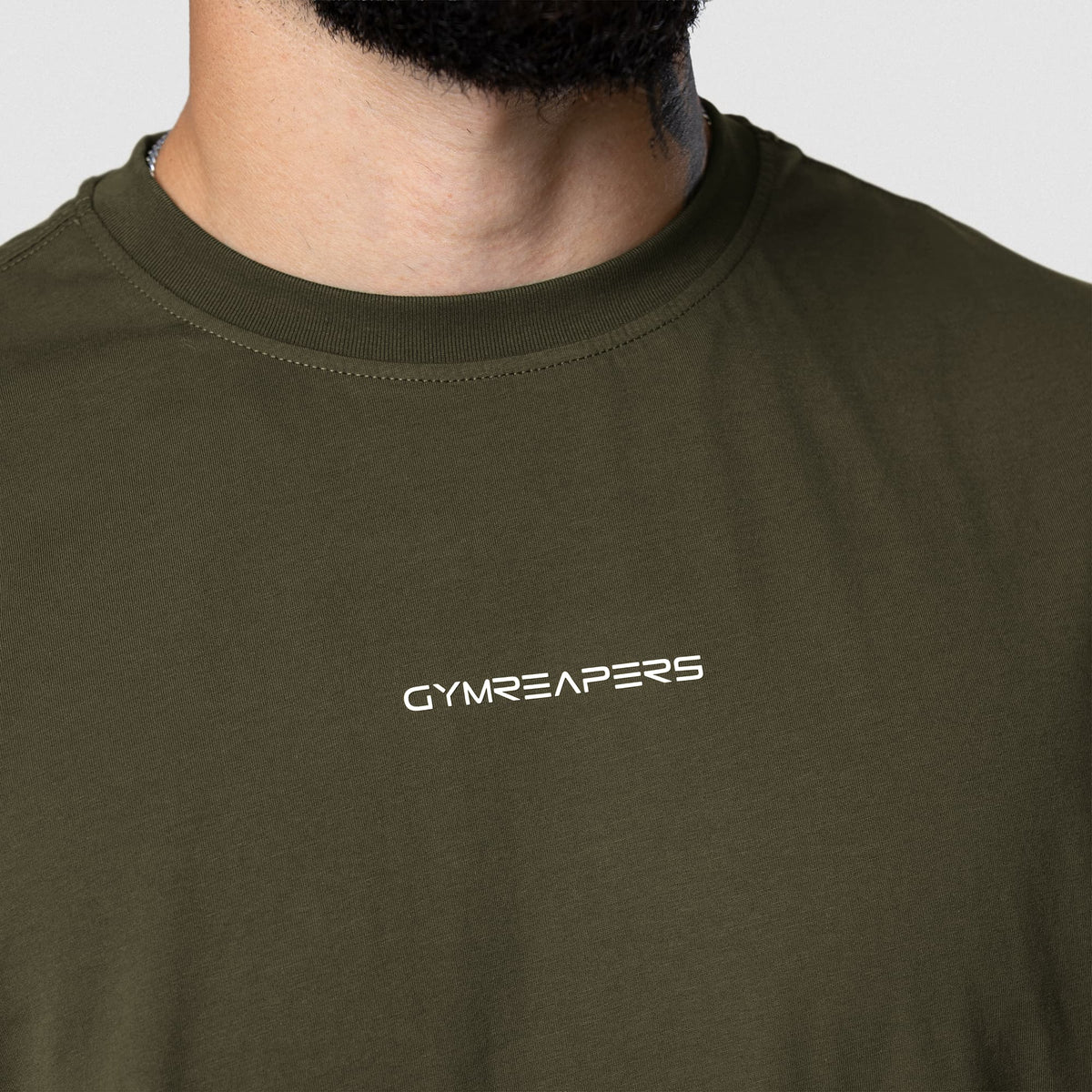 Axis Cap Sleeve Tank - OD Green neckline and chest logo detail