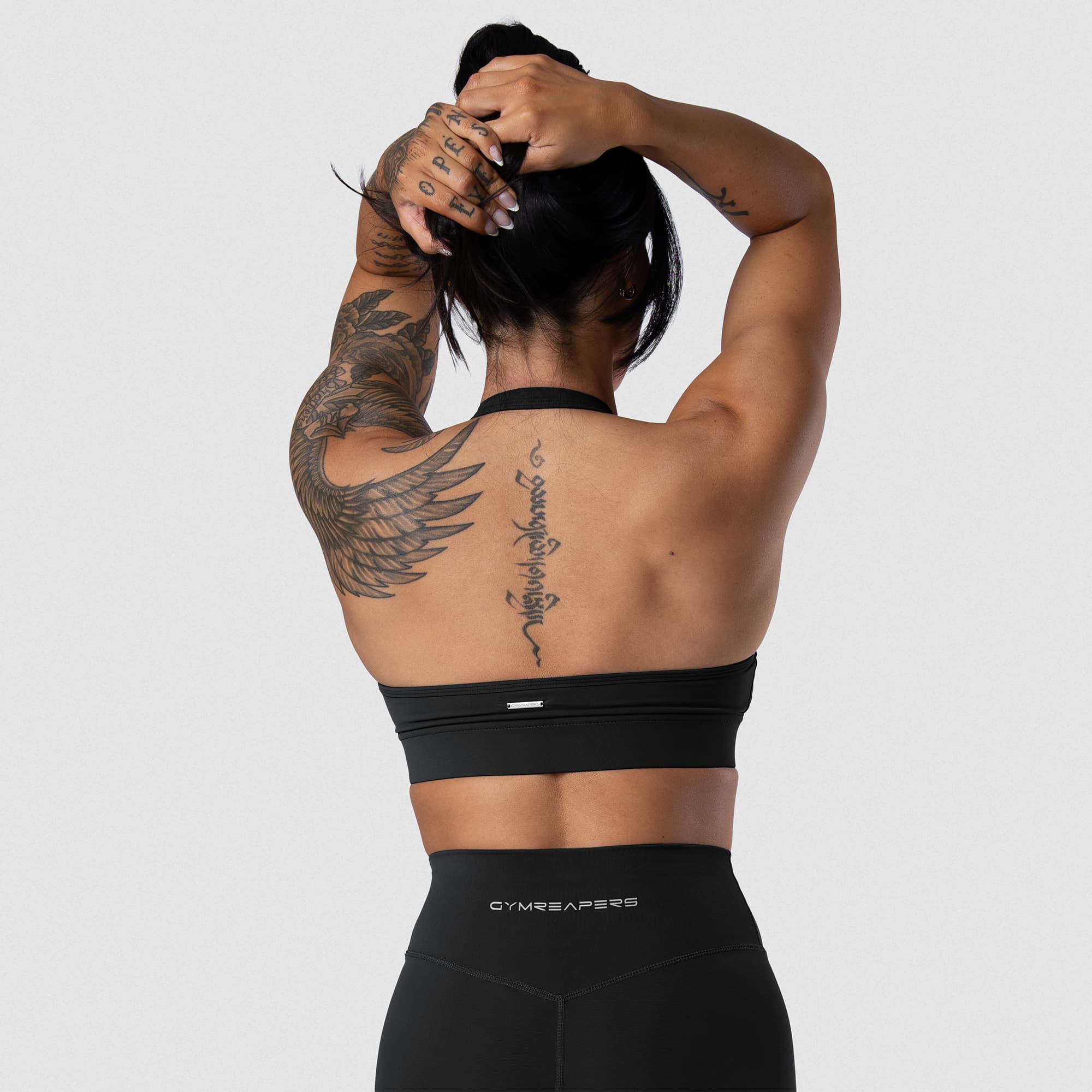 Axis Twisted Halter Bra - Black
