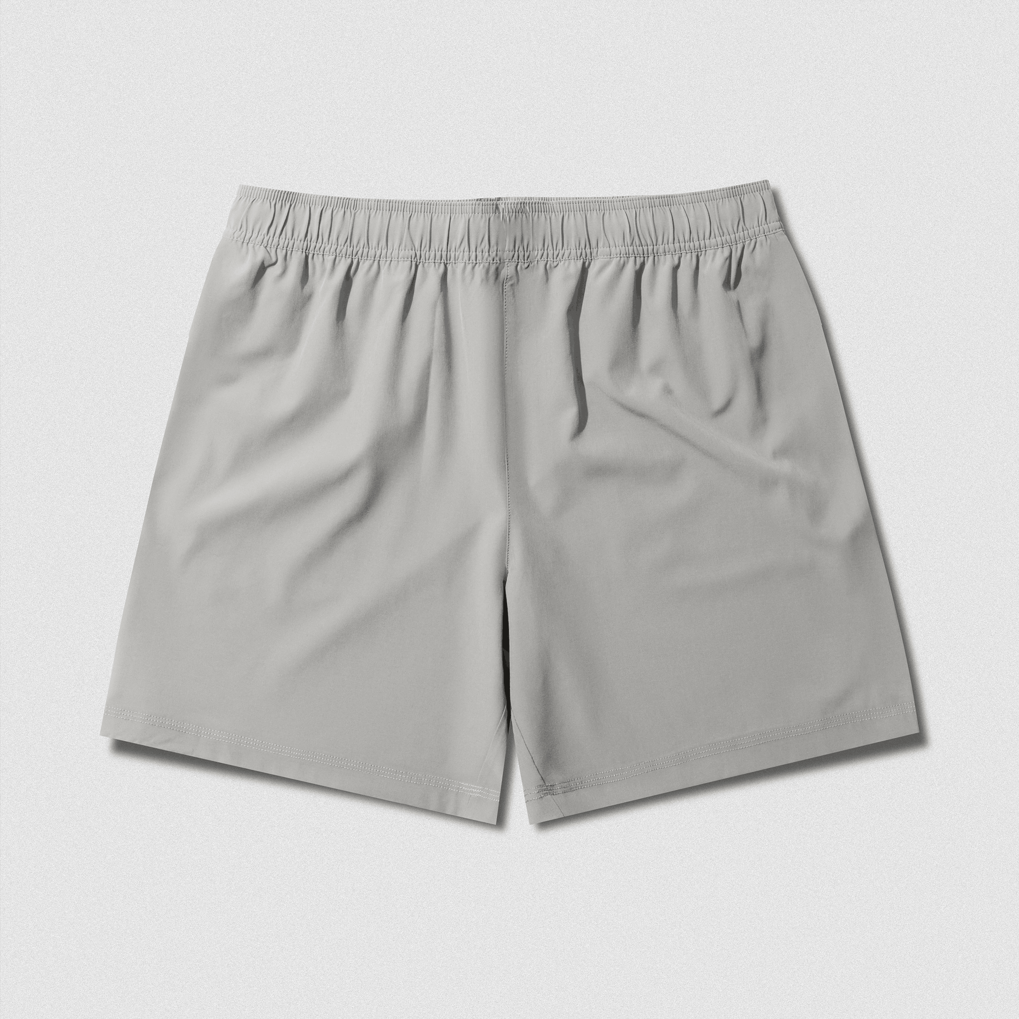 Back view of Men's Conquer 7 Inch Shorts - Gray