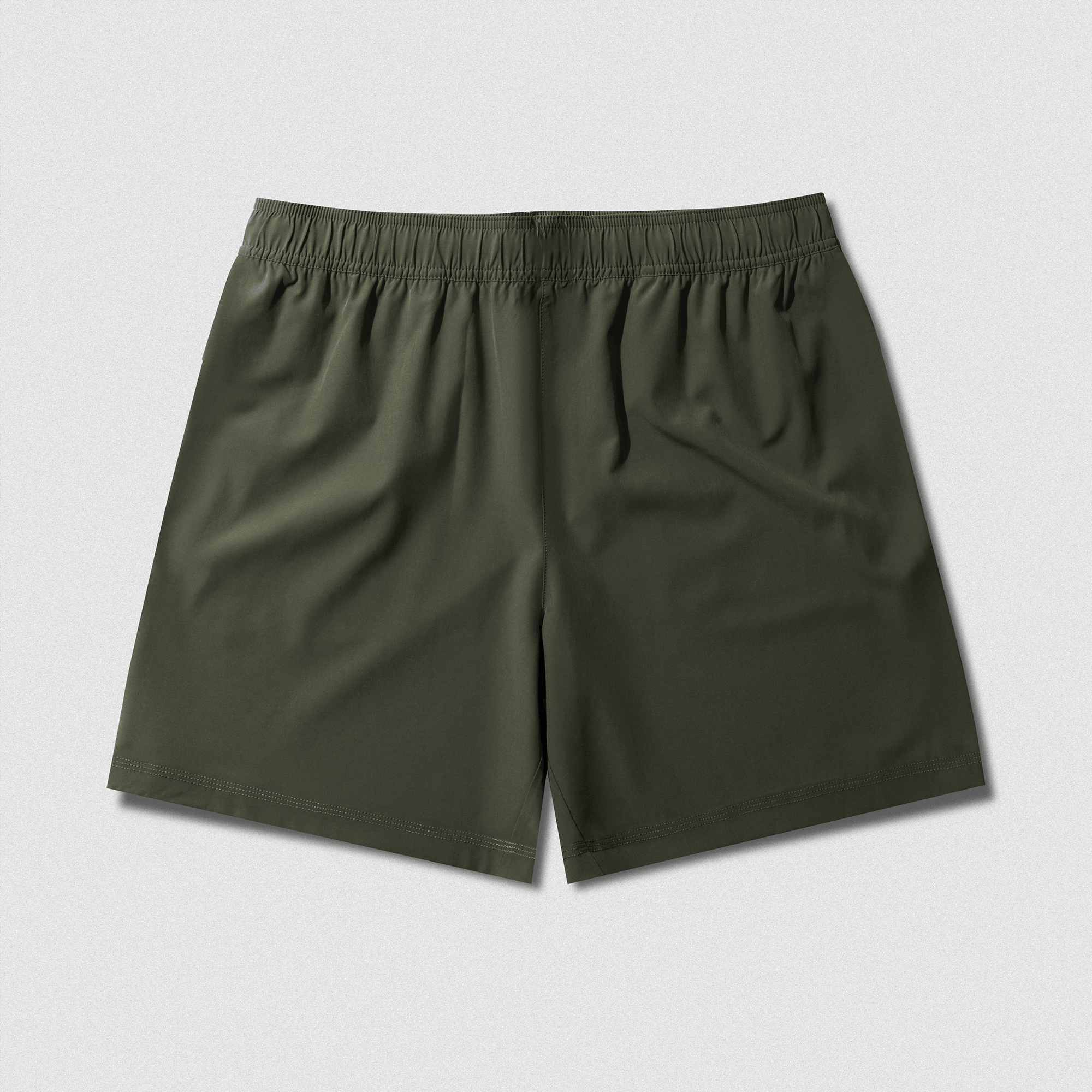 Back view of Men's Conquer 7 Inch Shorts - OD Green