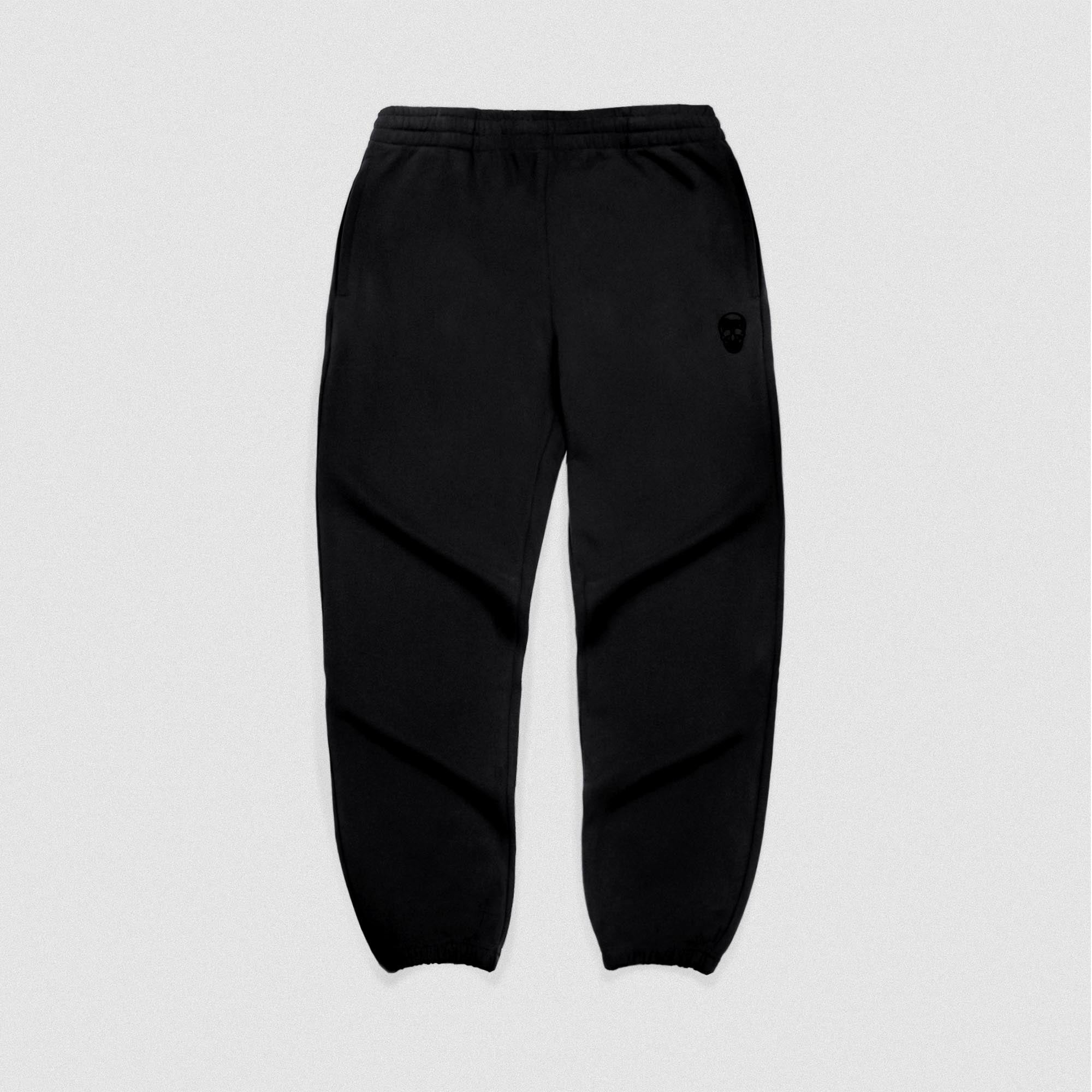 heavy weight core skull jogger black front