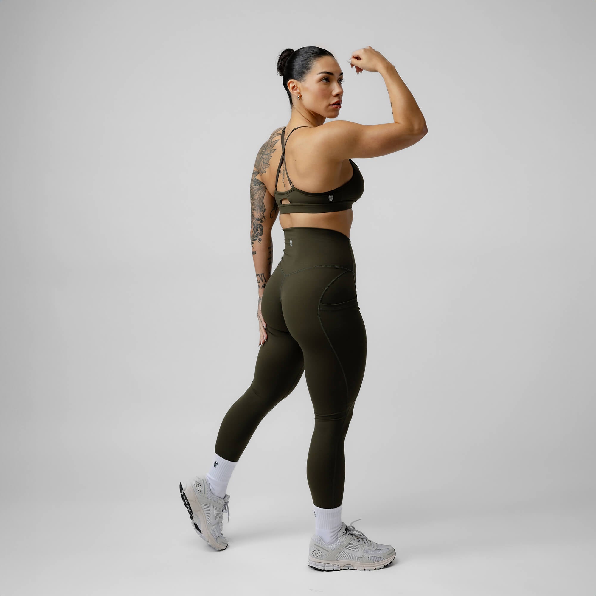 forest green victory leggings back