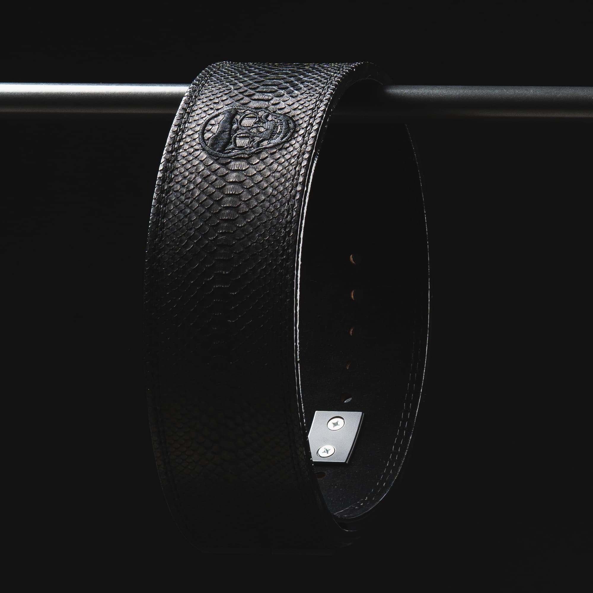 10MM Lever Belt - Onyx Python
