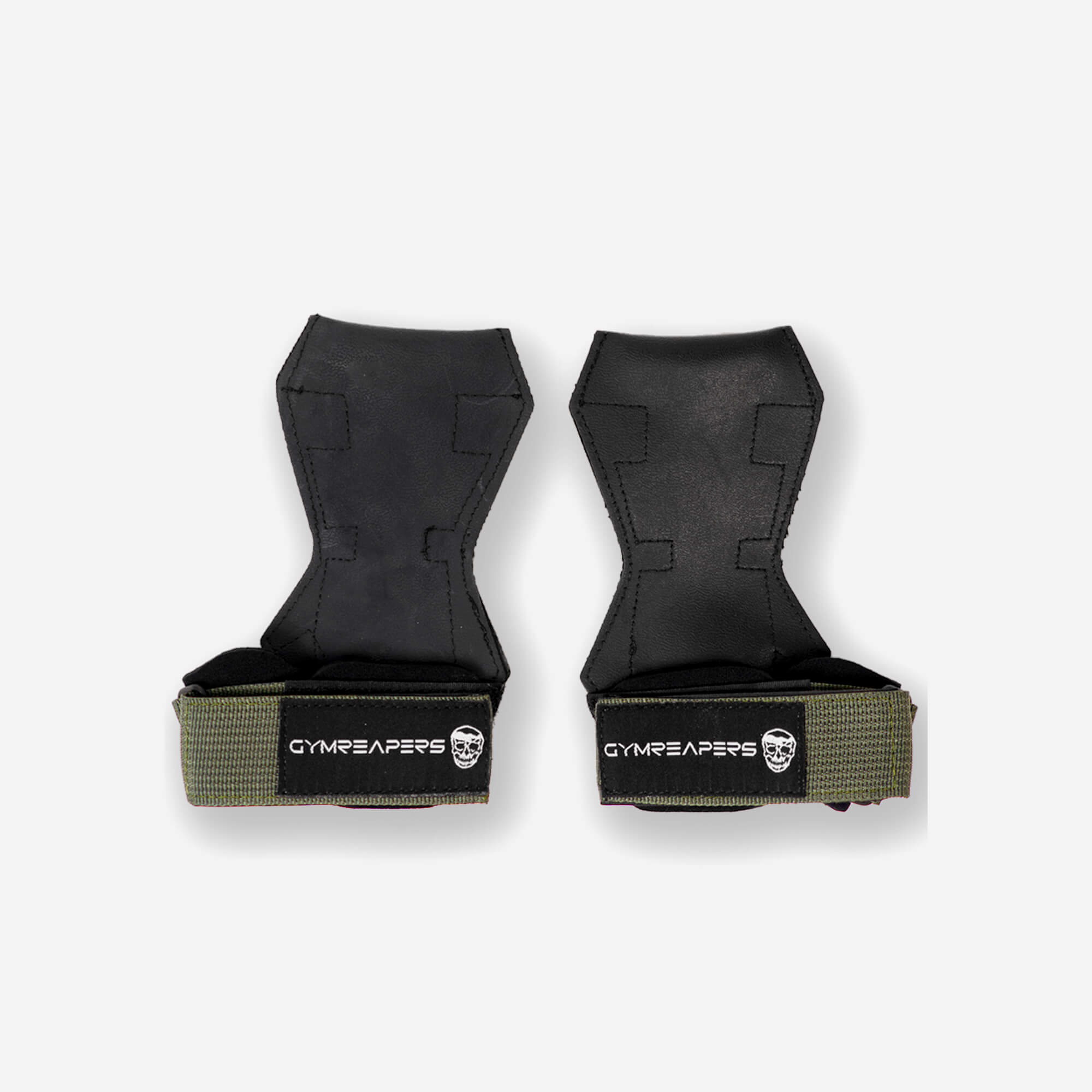 lifting grips green both folded