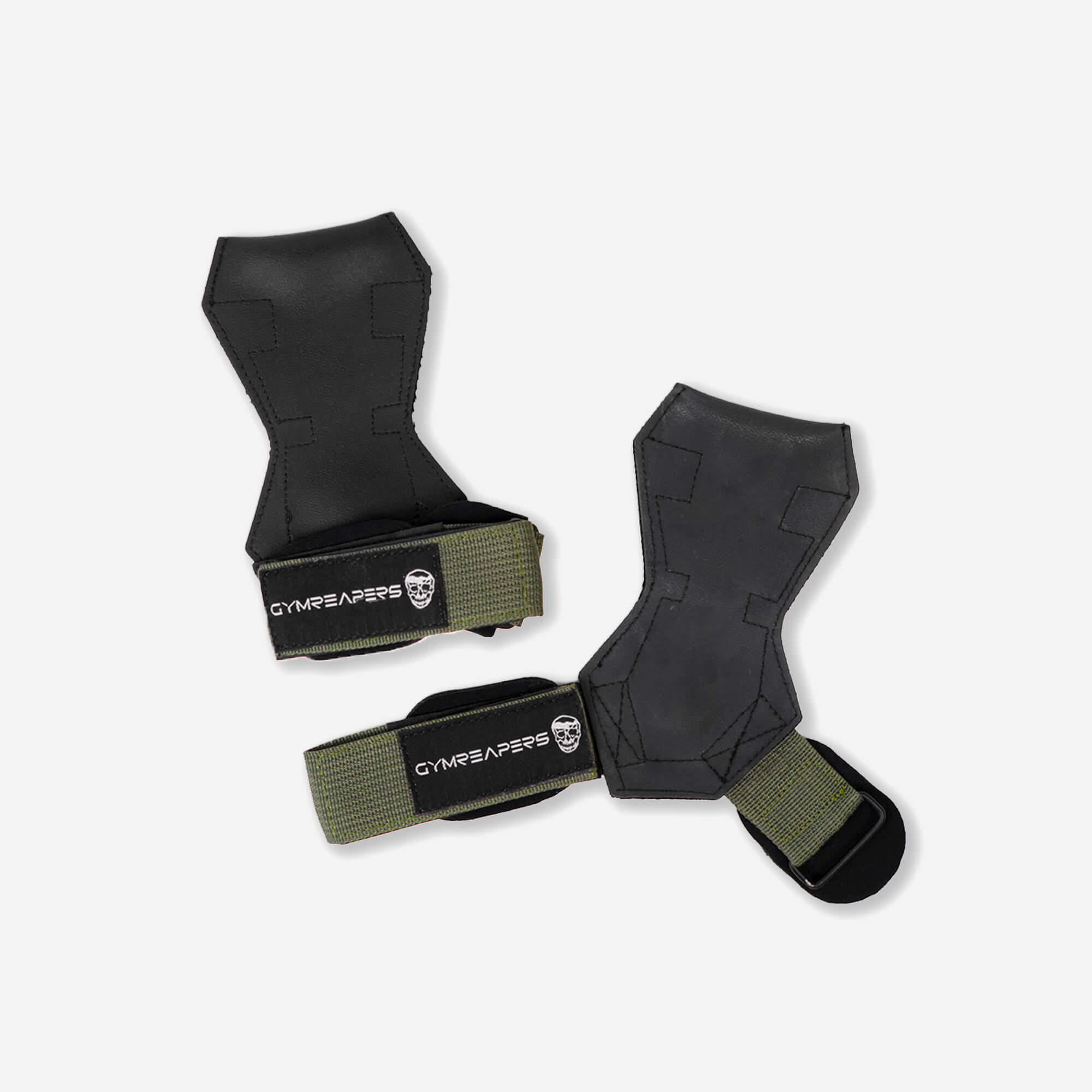 lifting grips green one folded