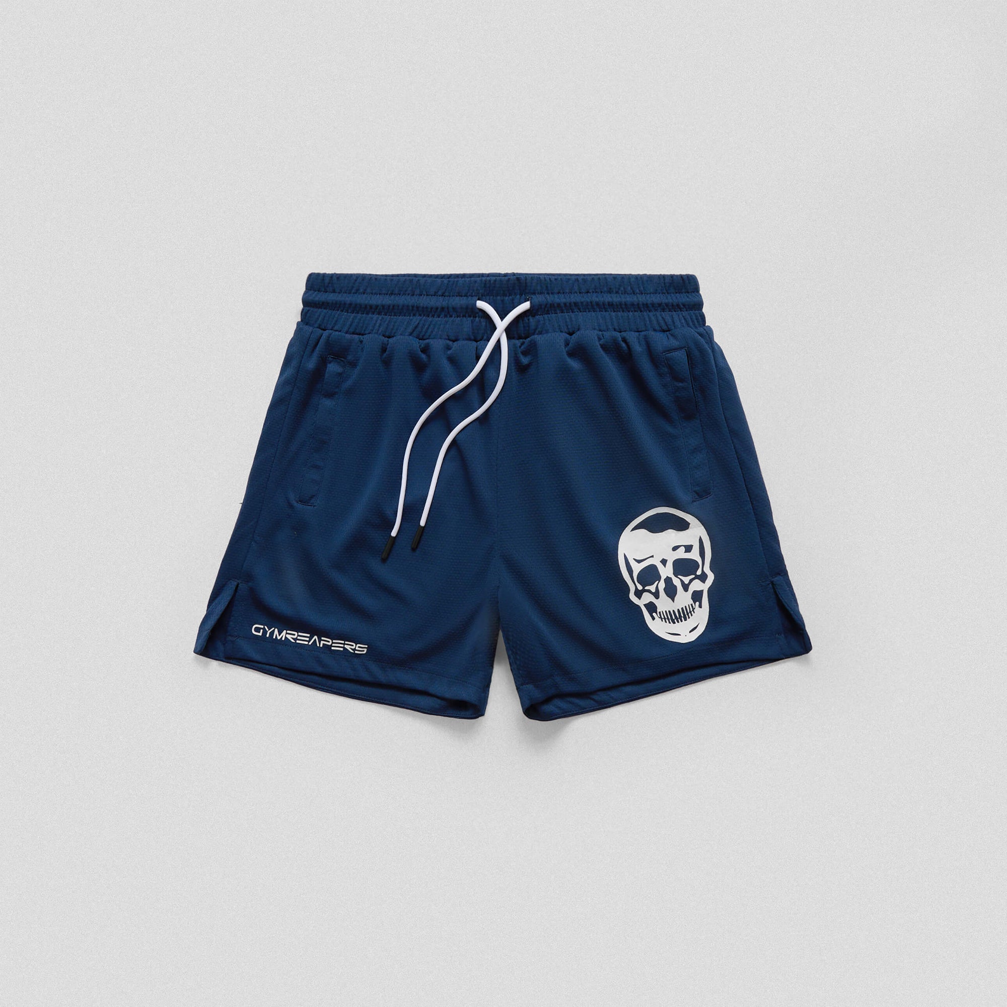 mesh shorts blue front