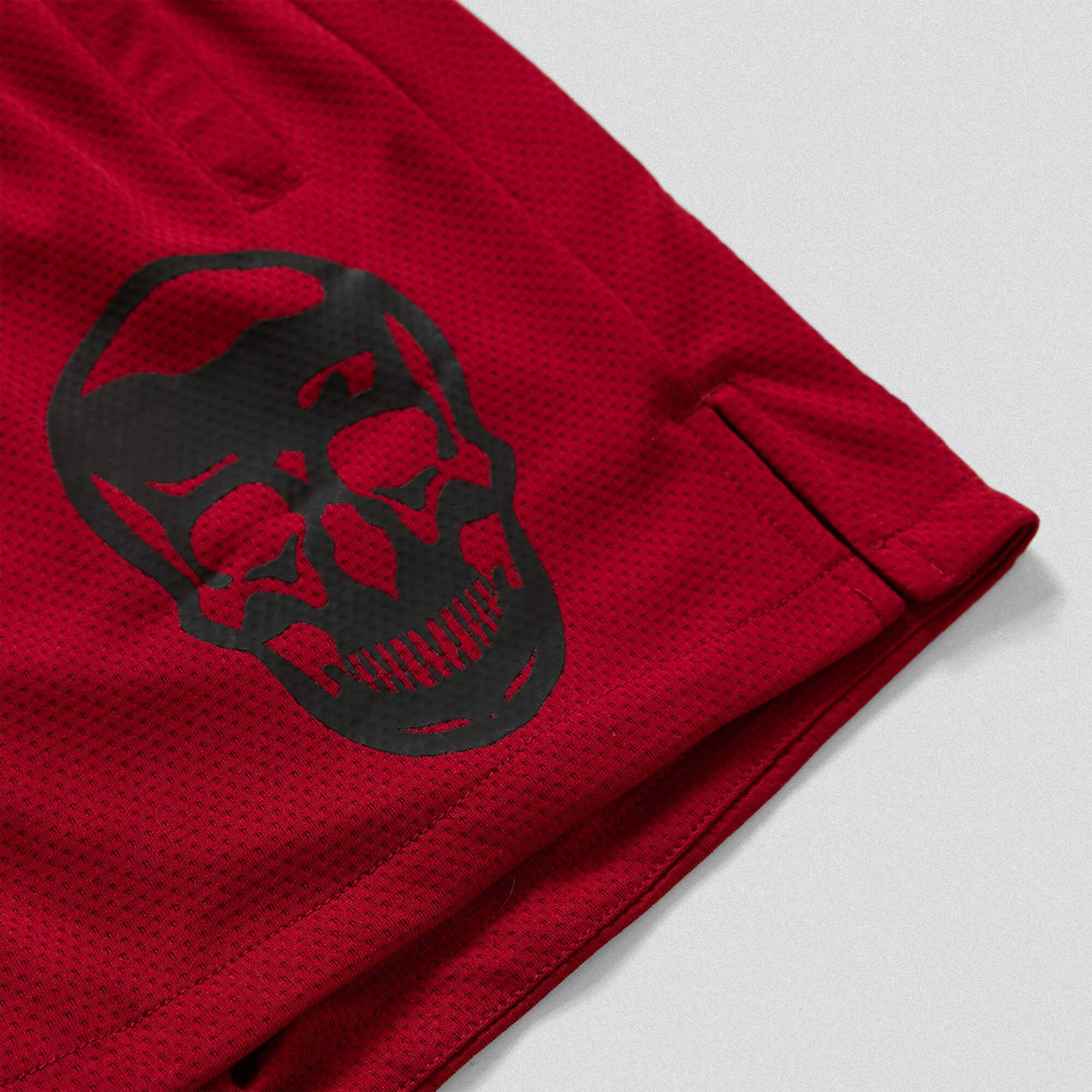mesh shorts red detail