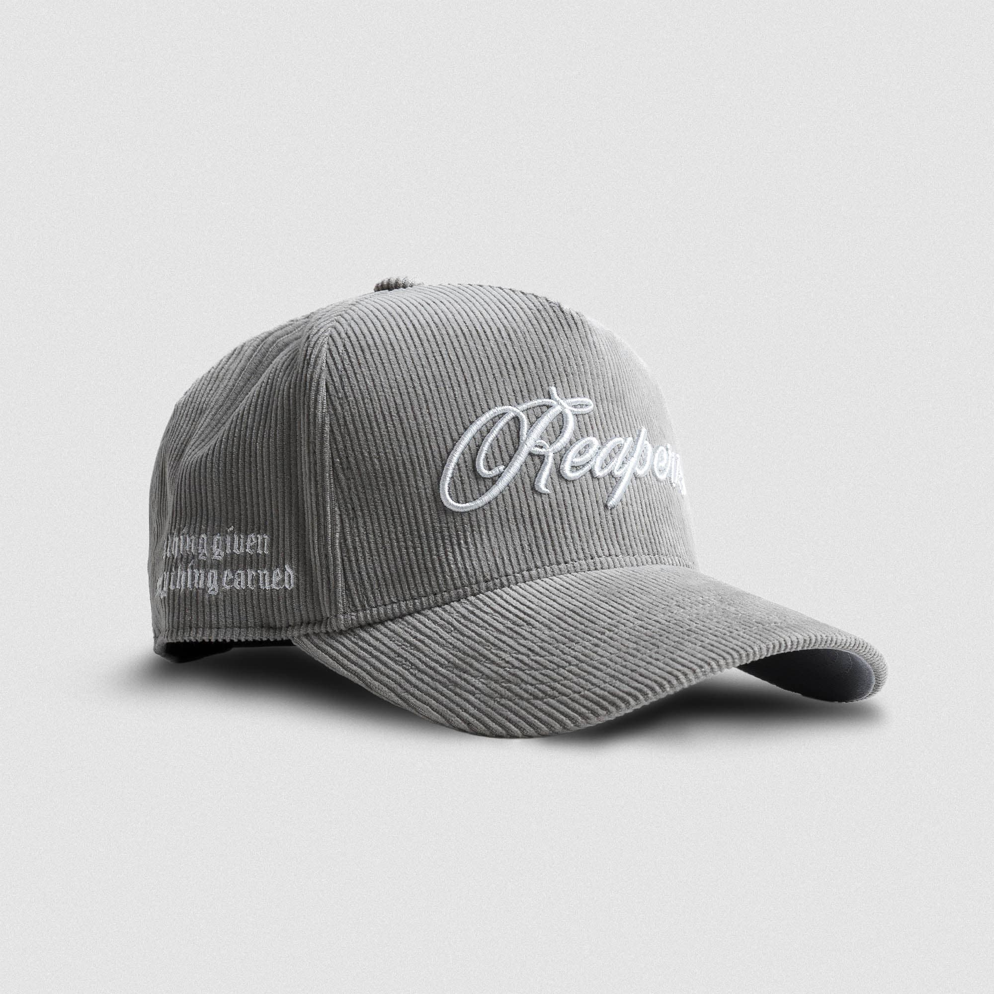 Corduroy Reapers 5-Panel Hat - Gray/White main image