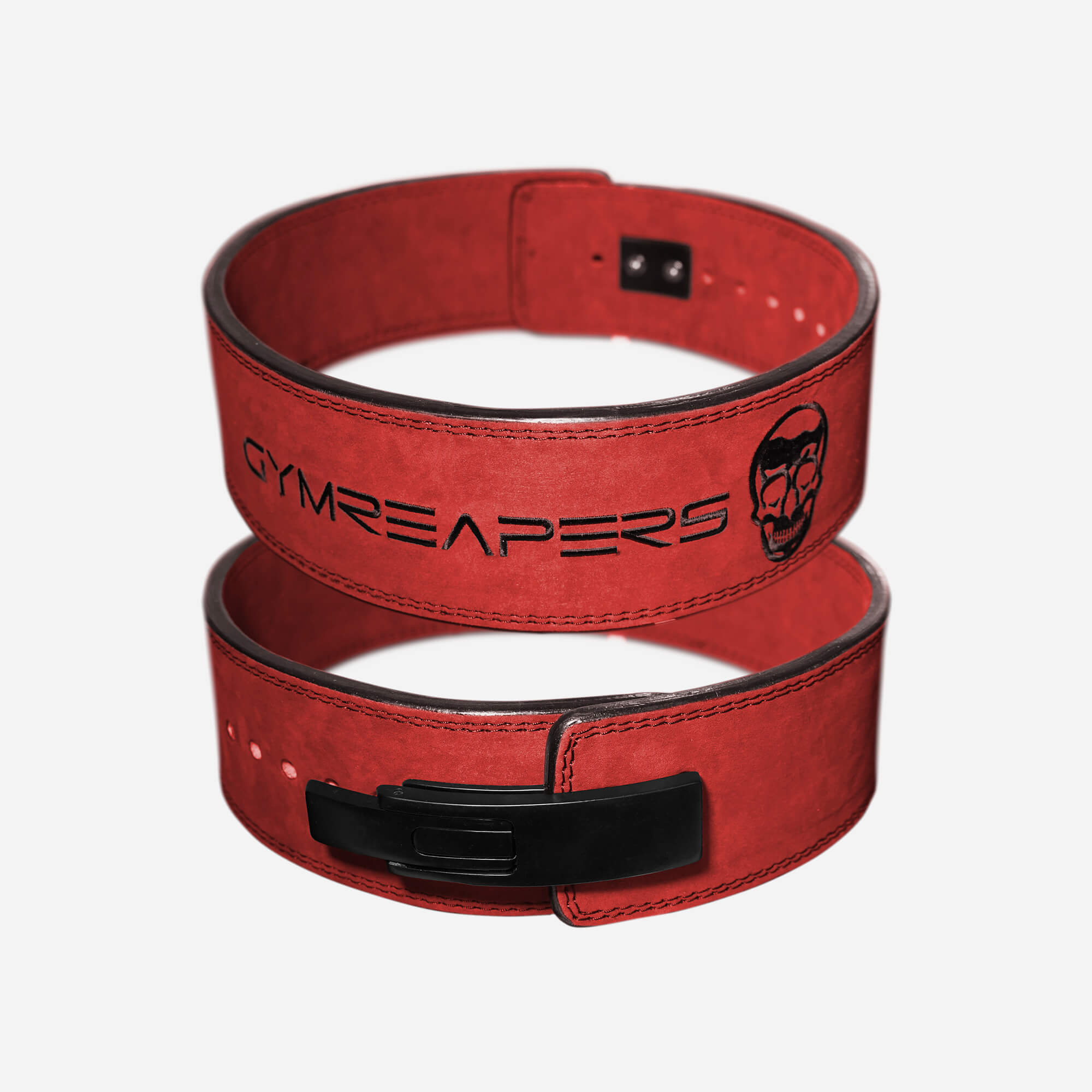10mm lever belt red stacked