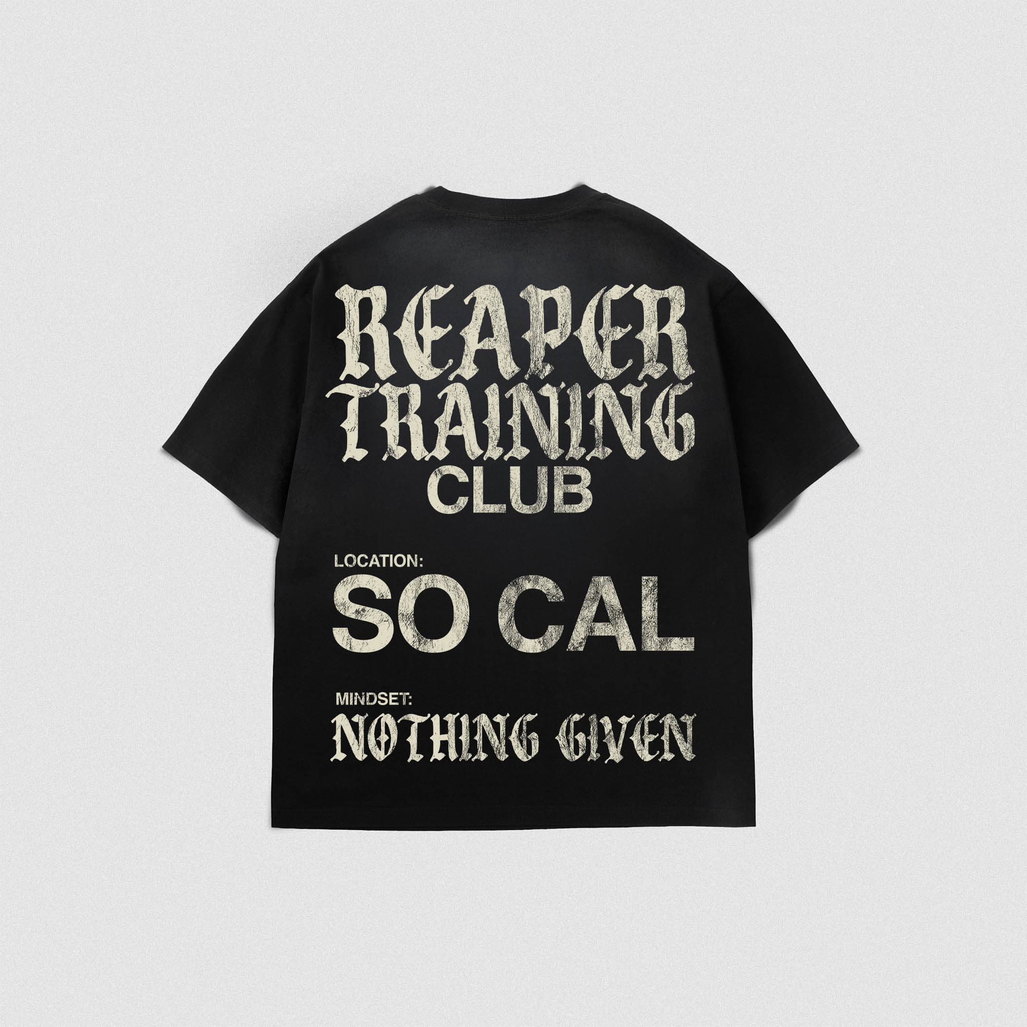 SoCal Training Club Tee lay flat shot of back side