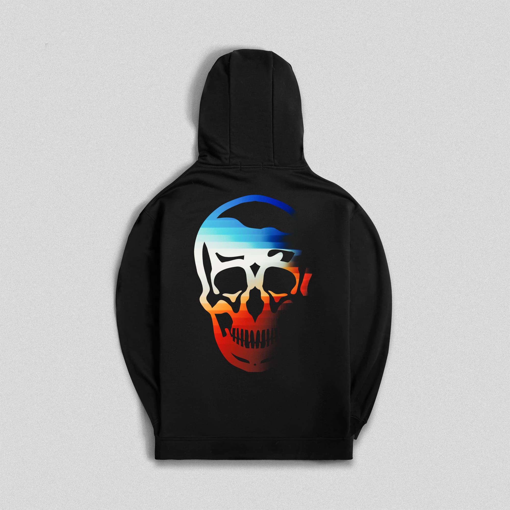 Solar Flare Hoodie lay flat shot of back side