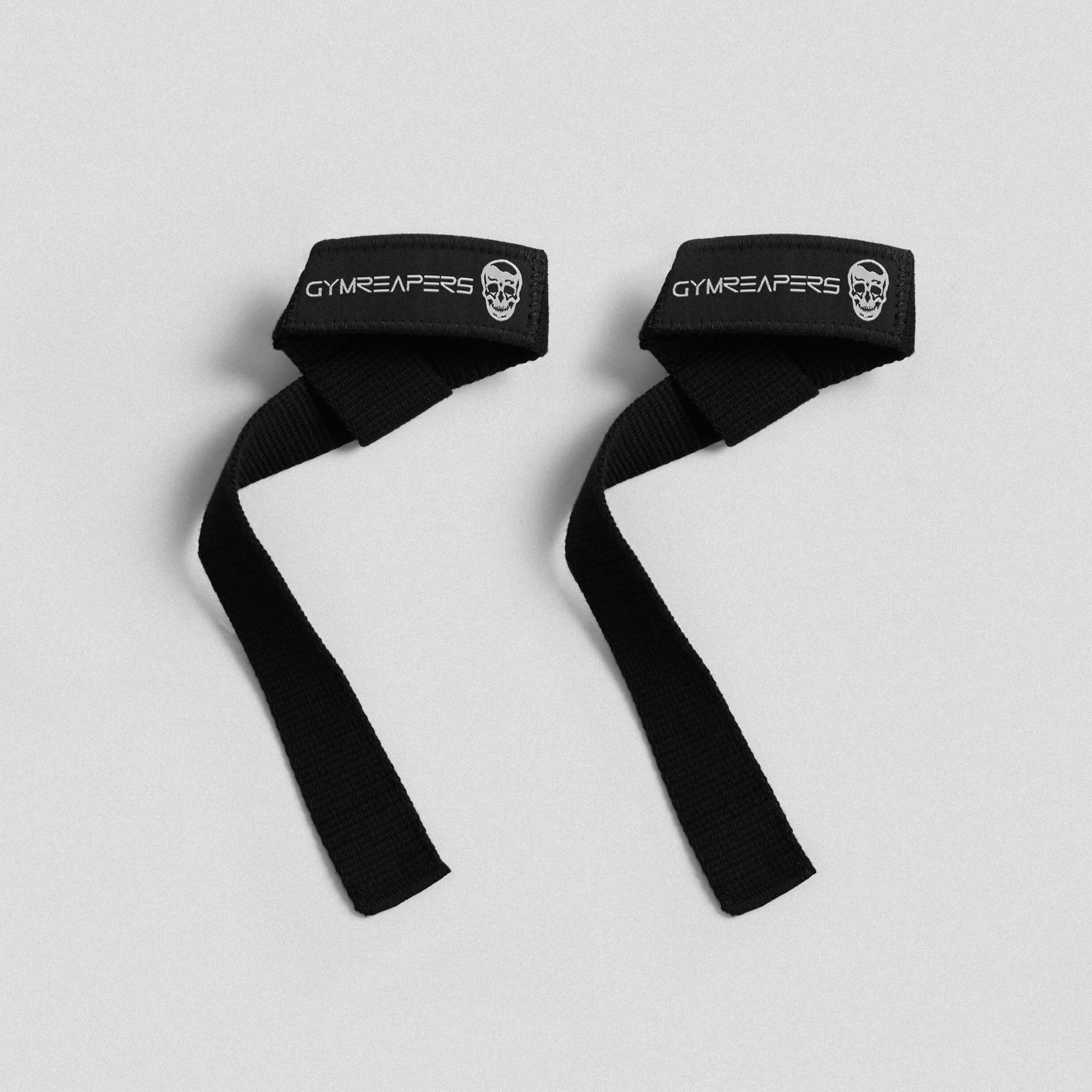 black no padding lifting straps both wrapped
