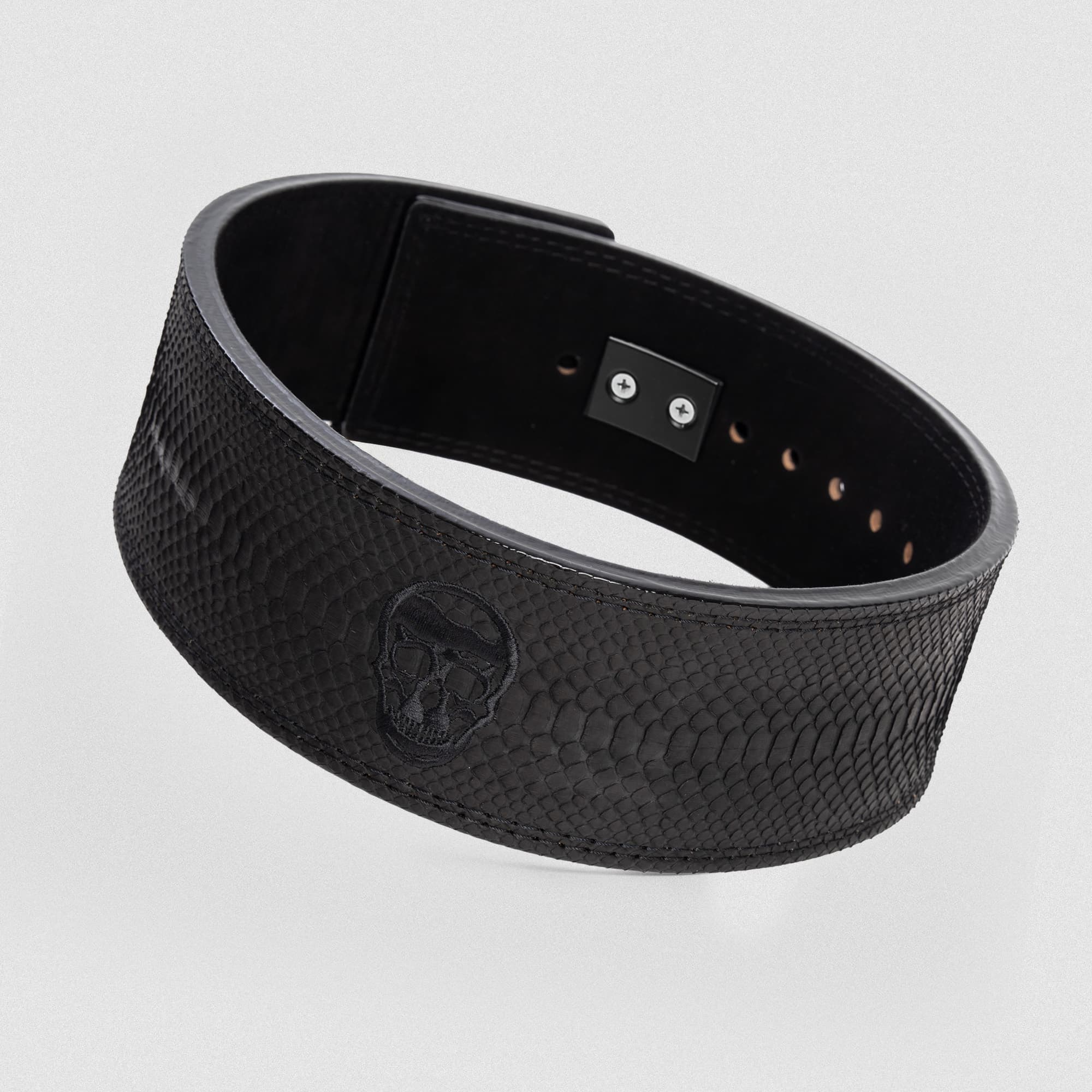 10MM Lever Belt - Onyx Python