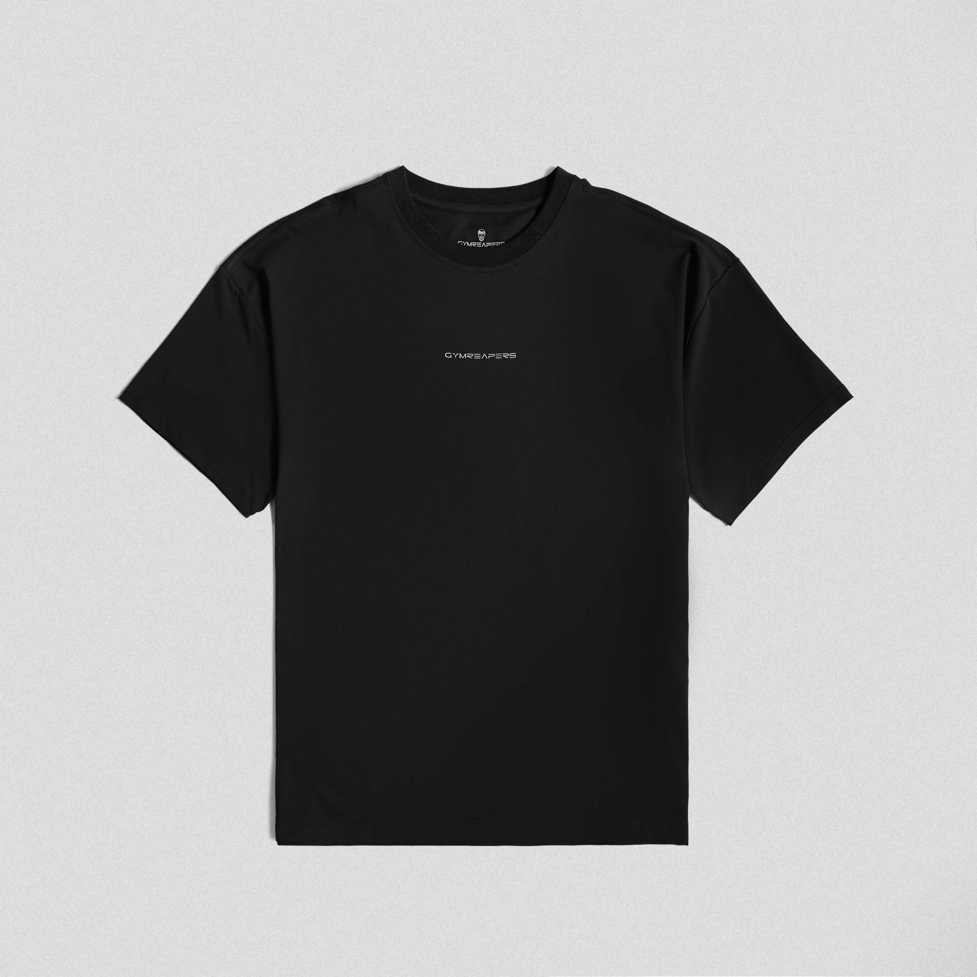 box tee black white front