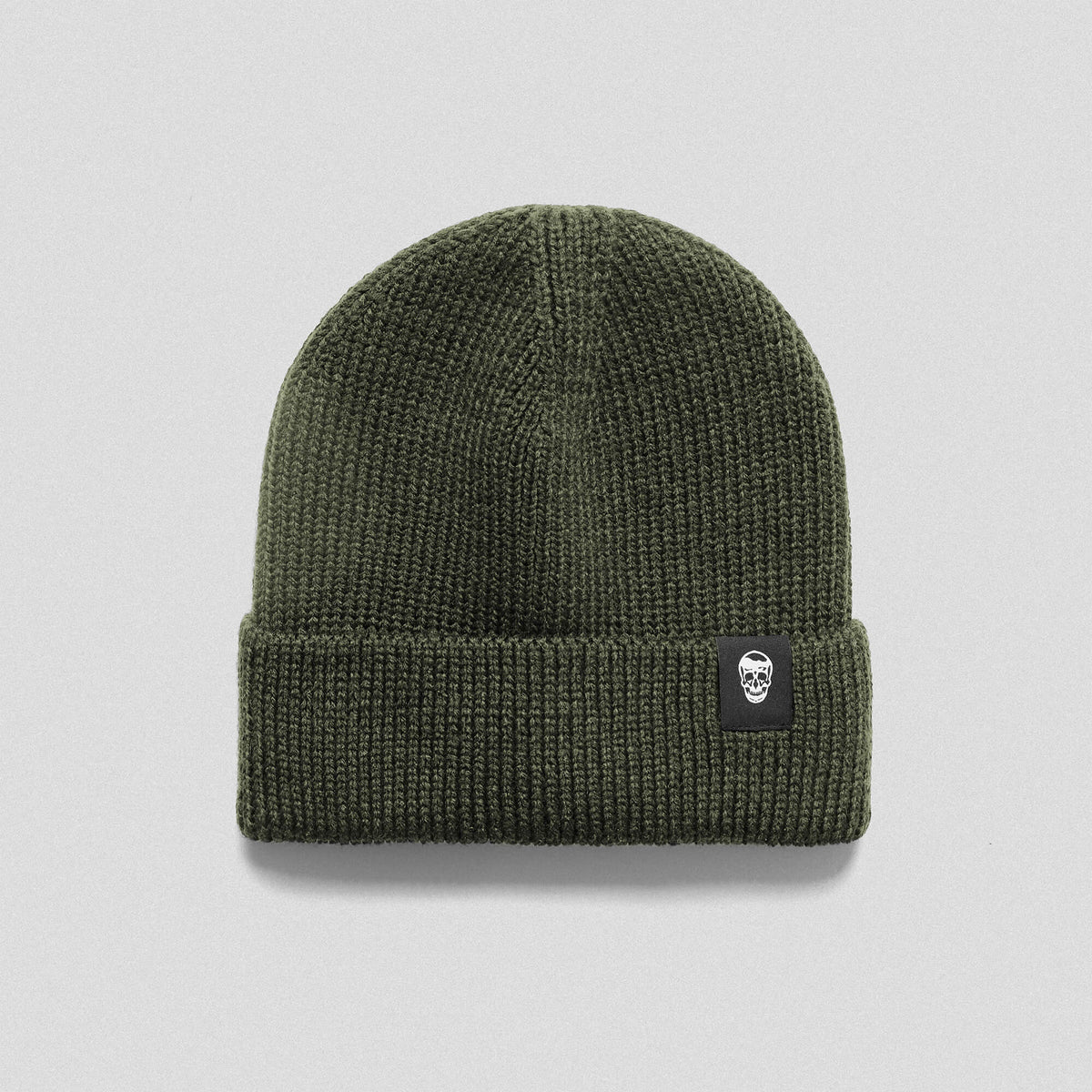 Gymreapers Ribbed Knit Skull Beanie - Green