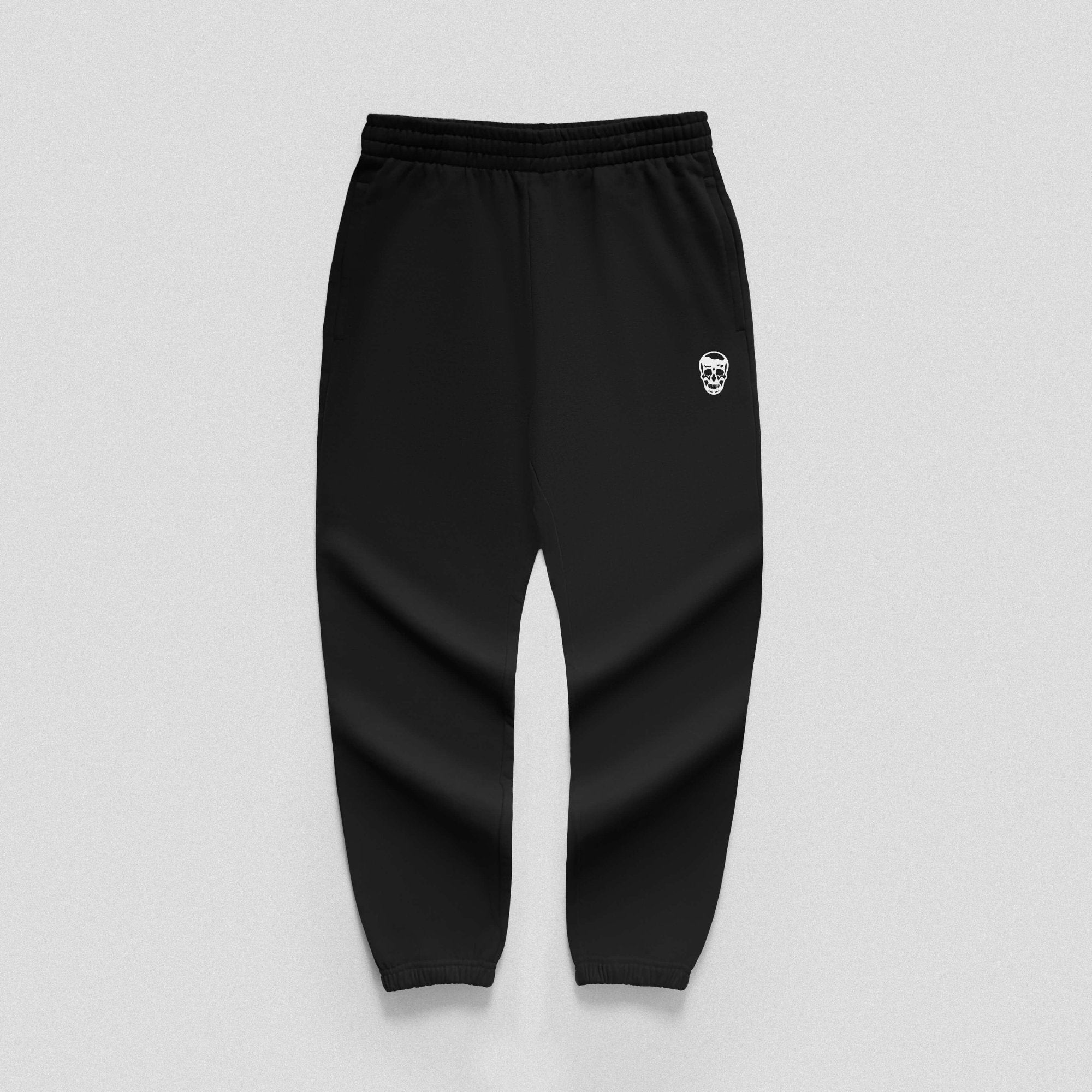 Black And White Rose Floral Skull Men's Joggers