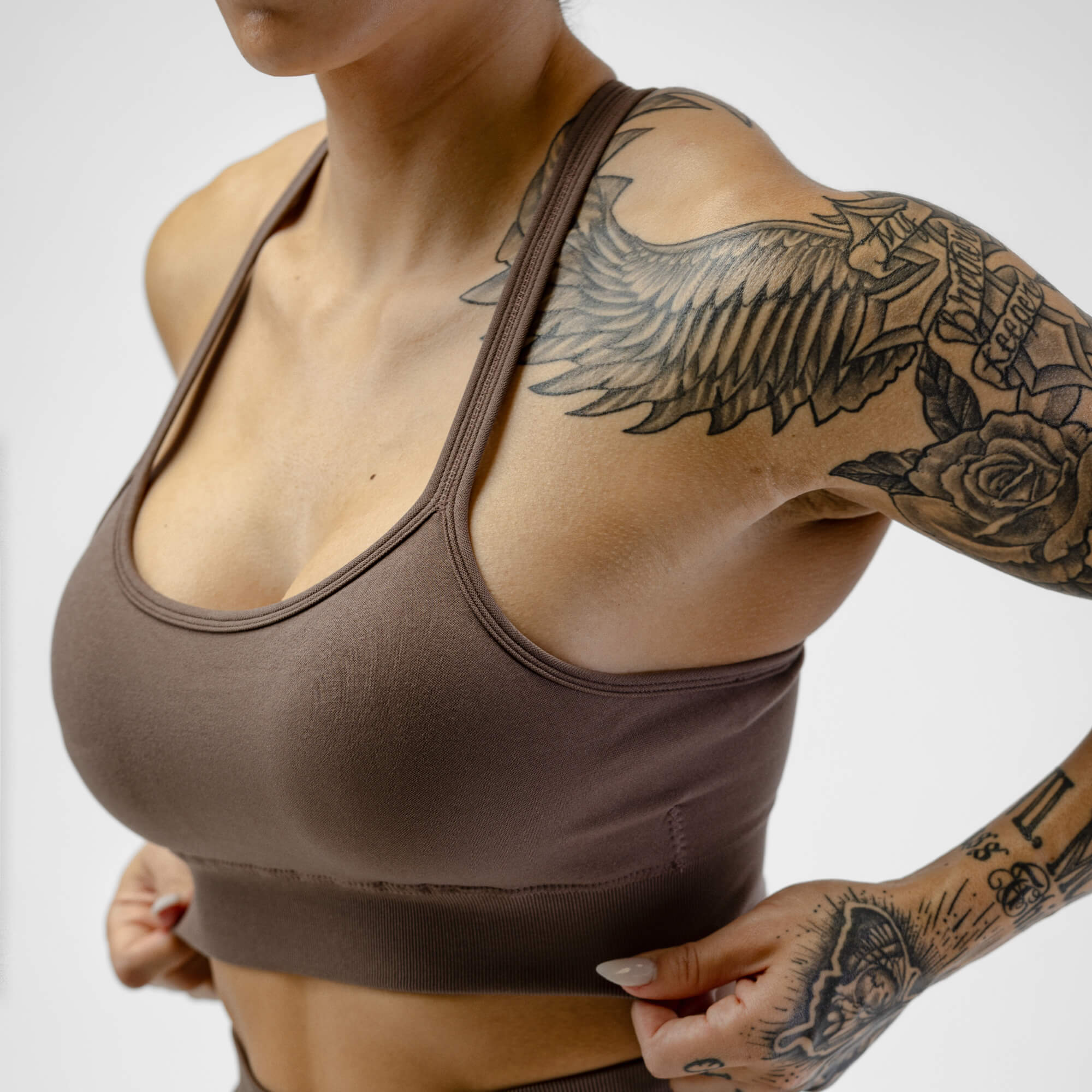 legacy bra toffee close up