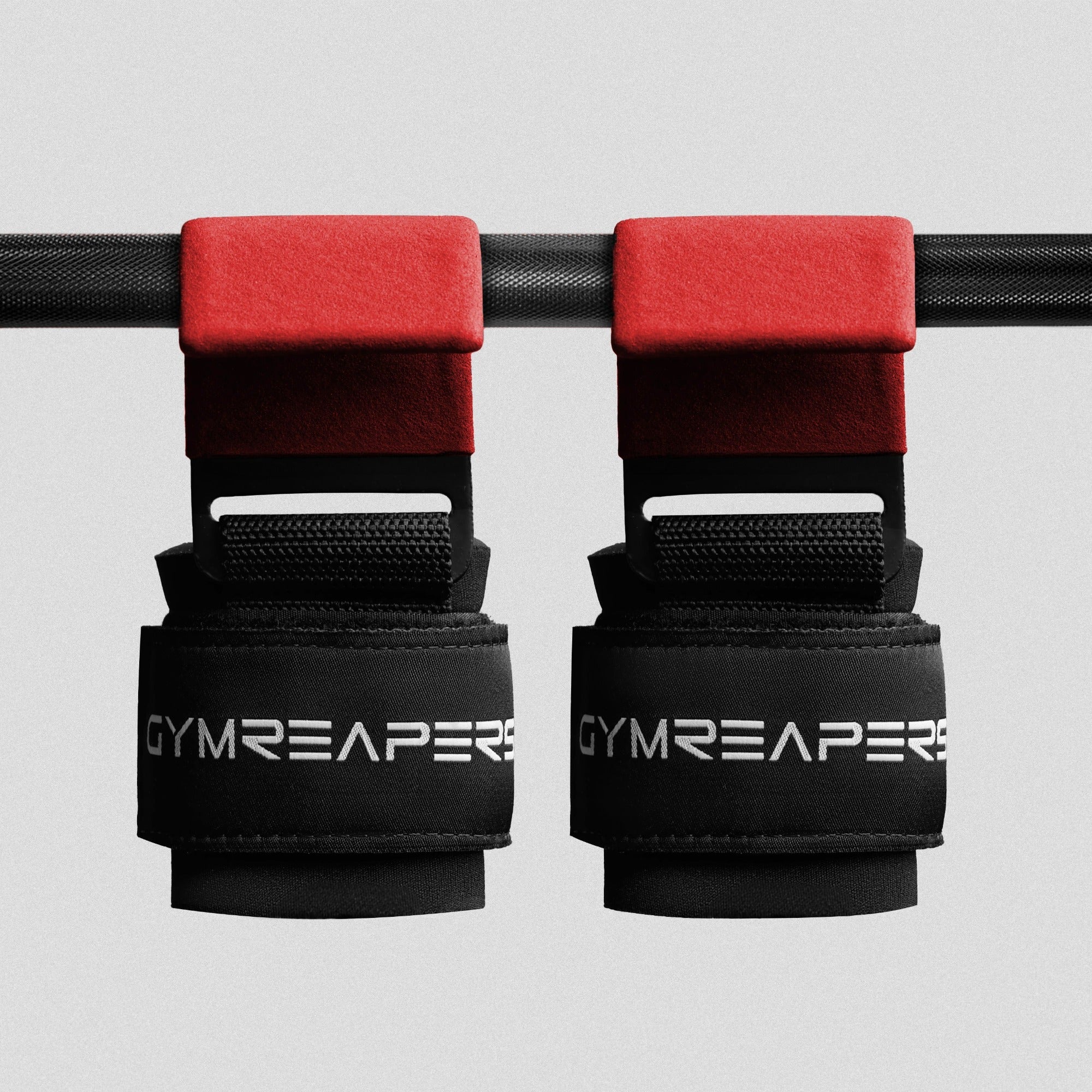 lifting hooks red hanging