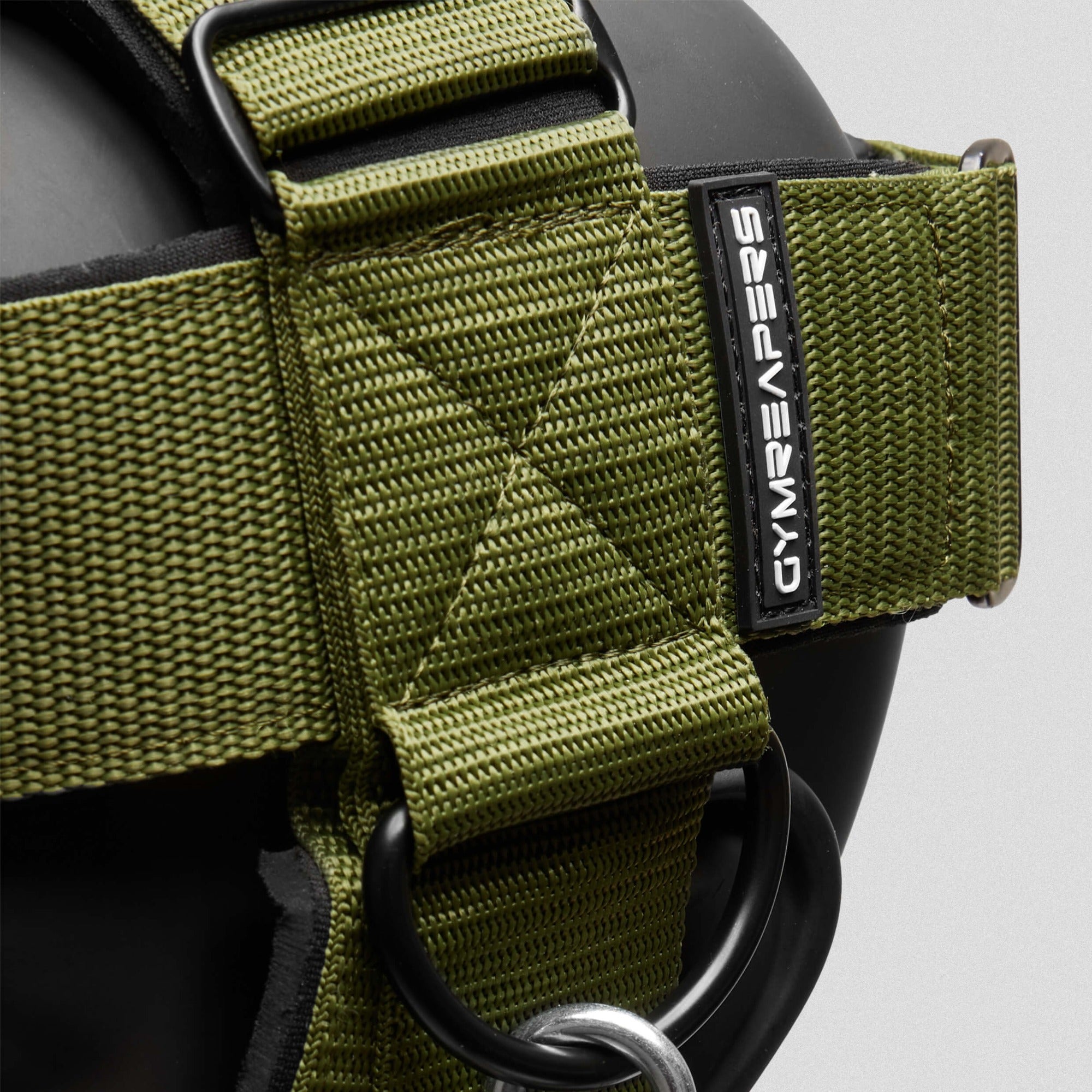 neck harness od green mannequin detail side close up