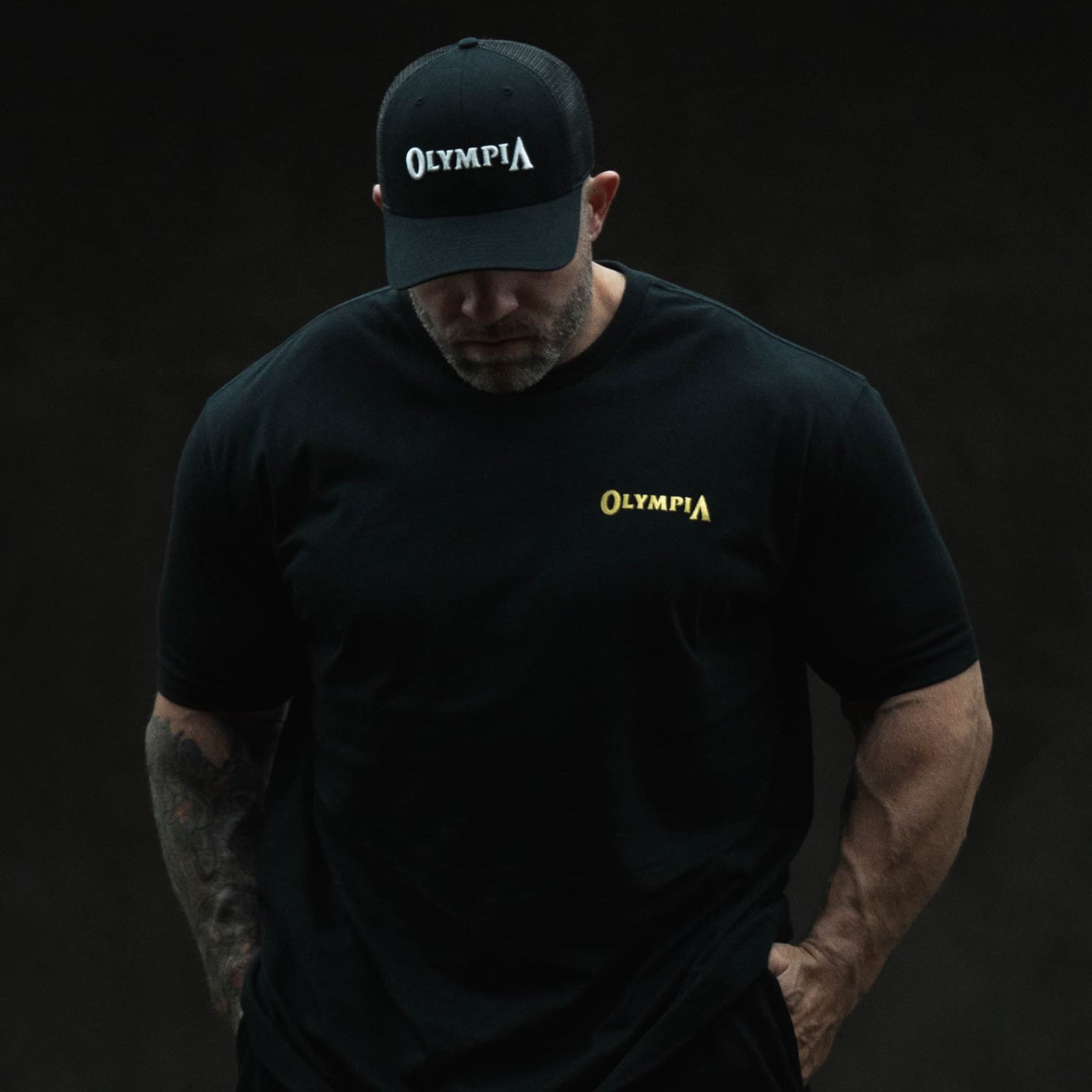 Olympia Trucker Hat on athlete