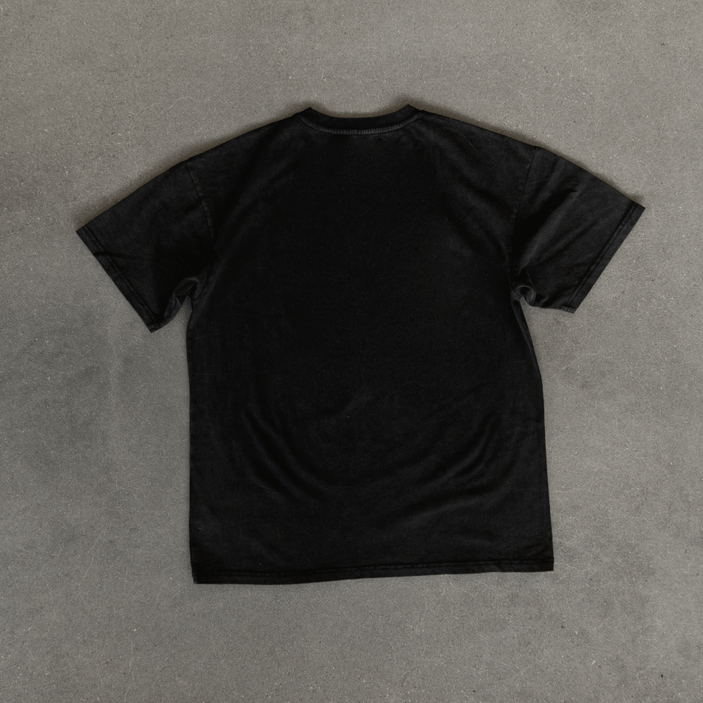 proceed with violence graphic tee concrete back