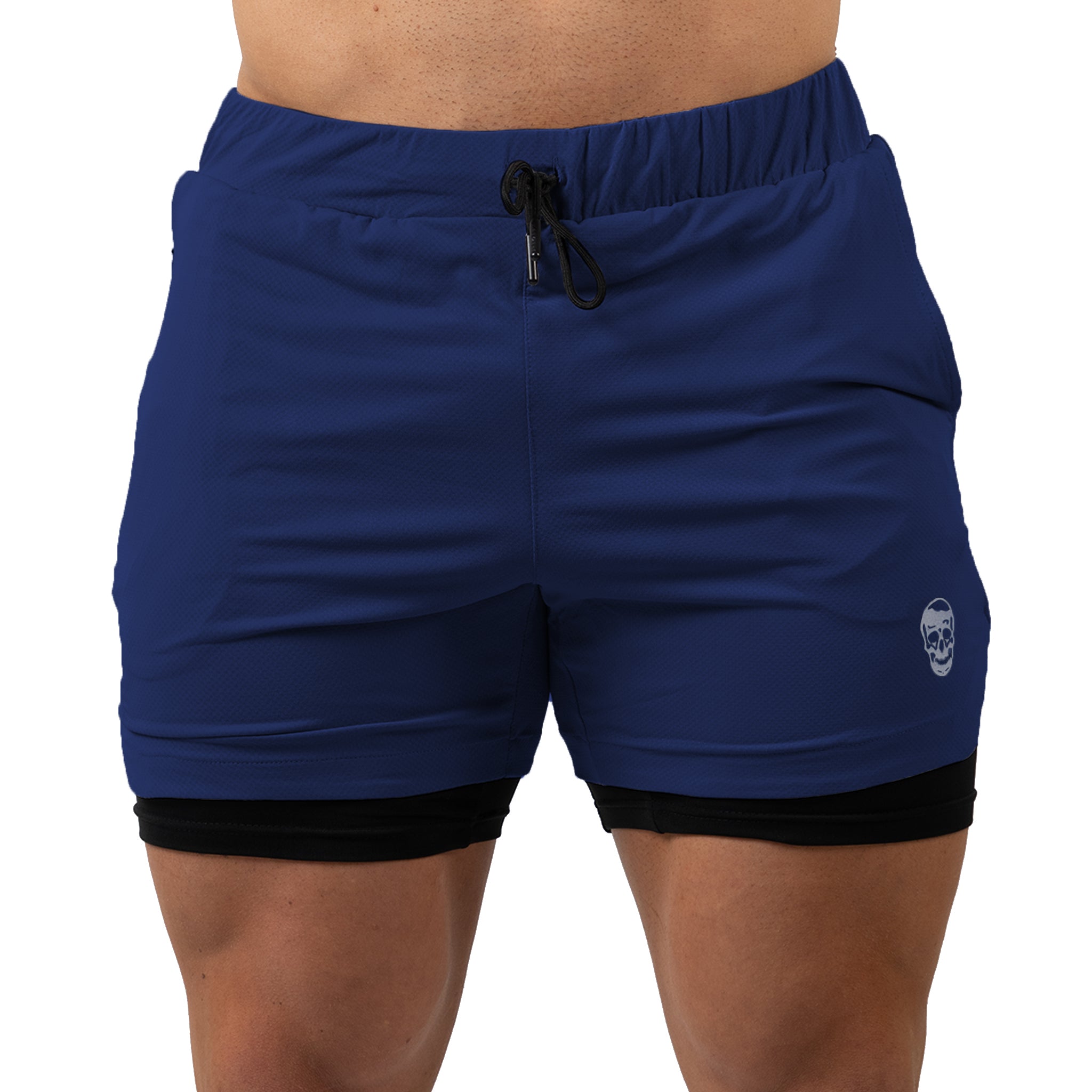 react training shorts navy front