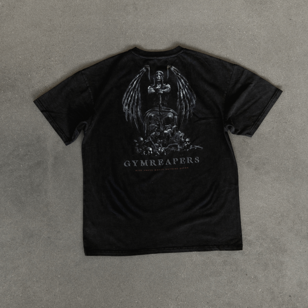 rise above graphic tee concrete back