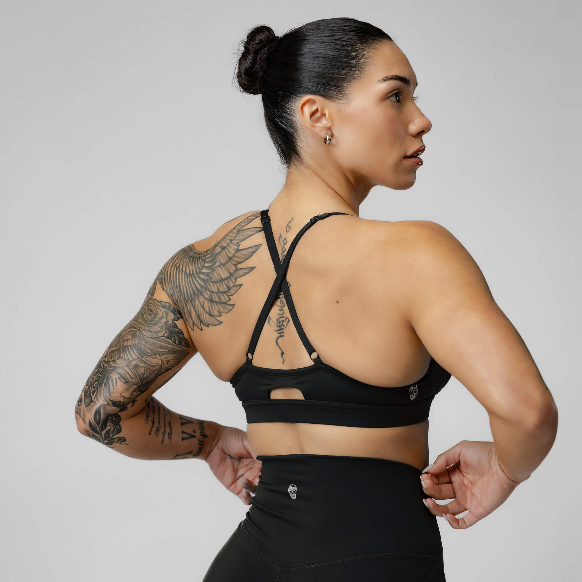 strive bra black back