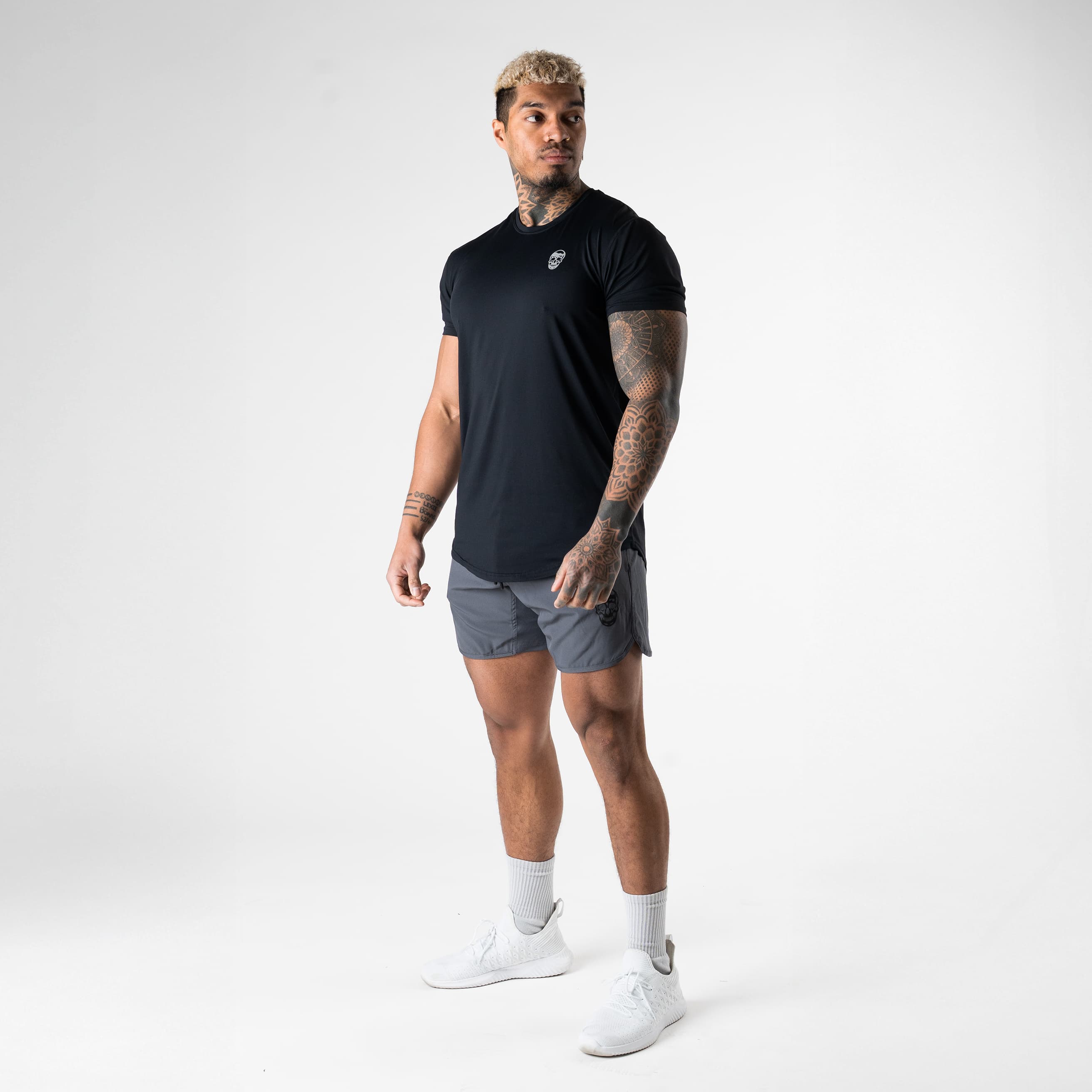 training shorts gray studio full