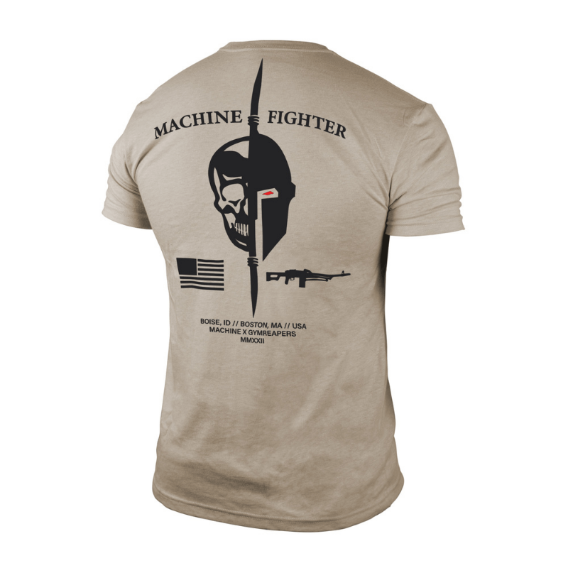 united machine tee back sand