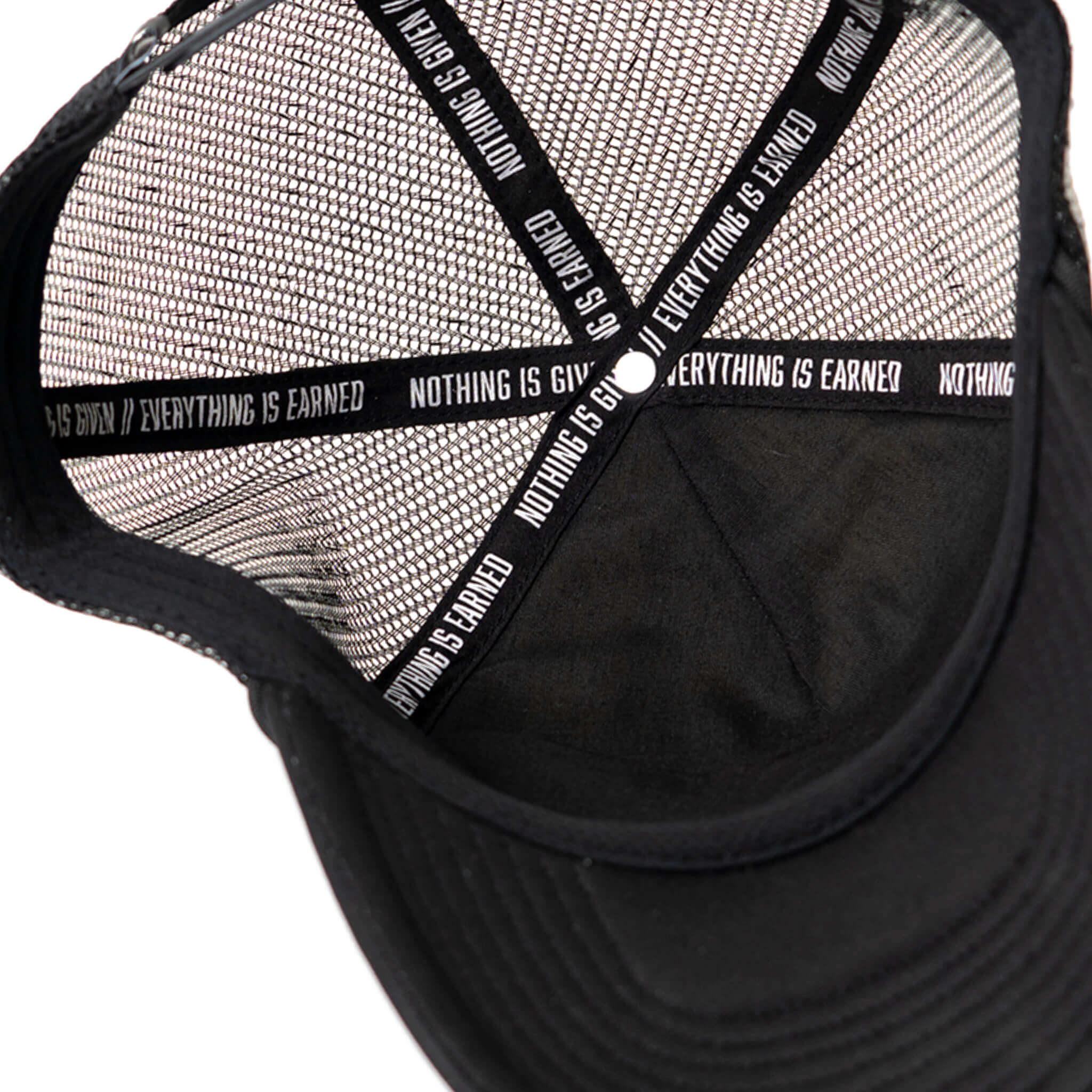 foam trucker hat black detail