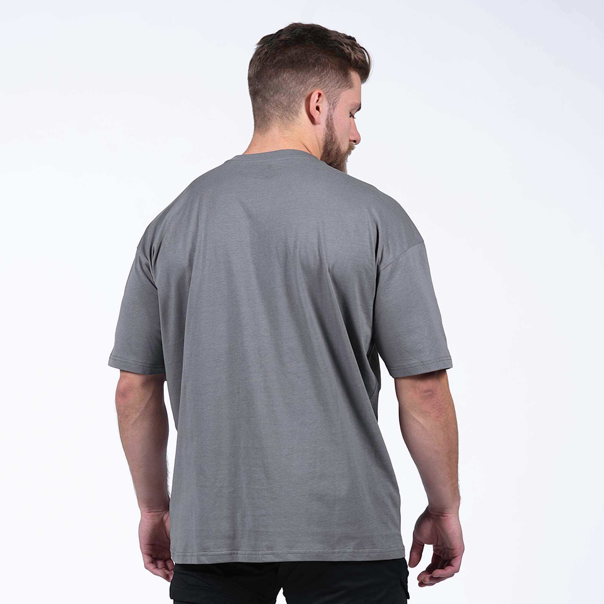 acend box tee charcoal back