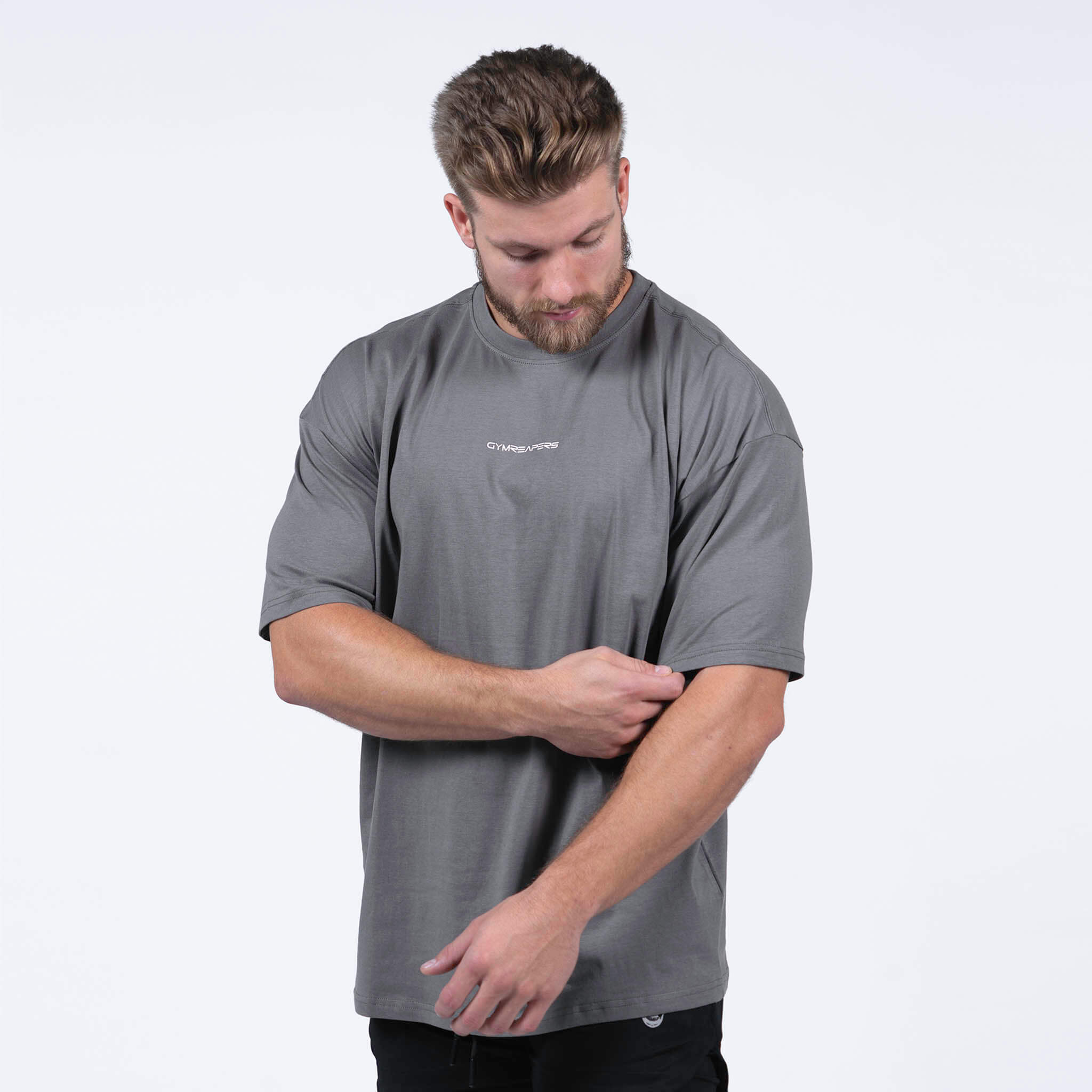 acend box tee charcoal