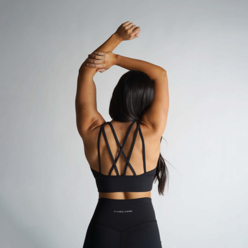 high neck sports bra