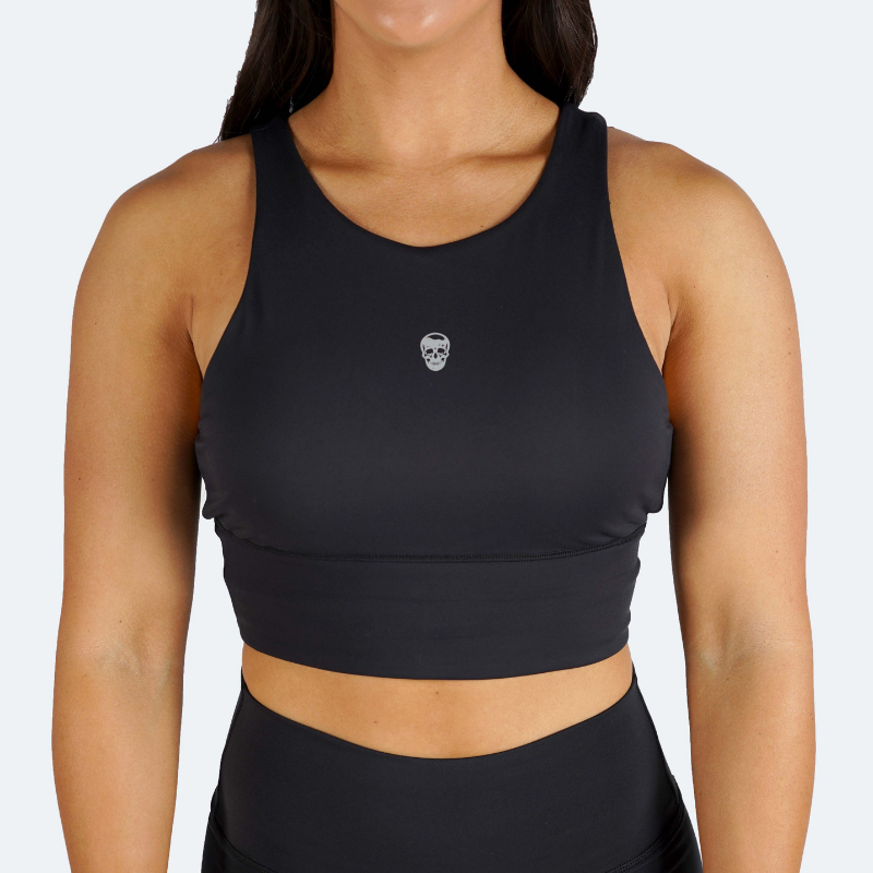 high neck sports bra