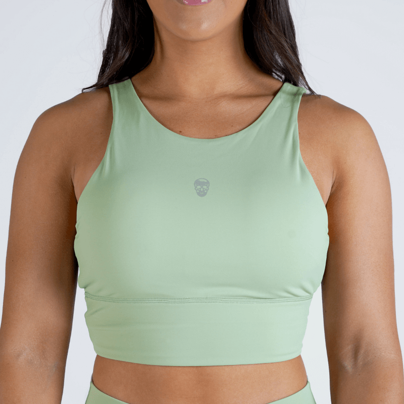 high neck sports bra