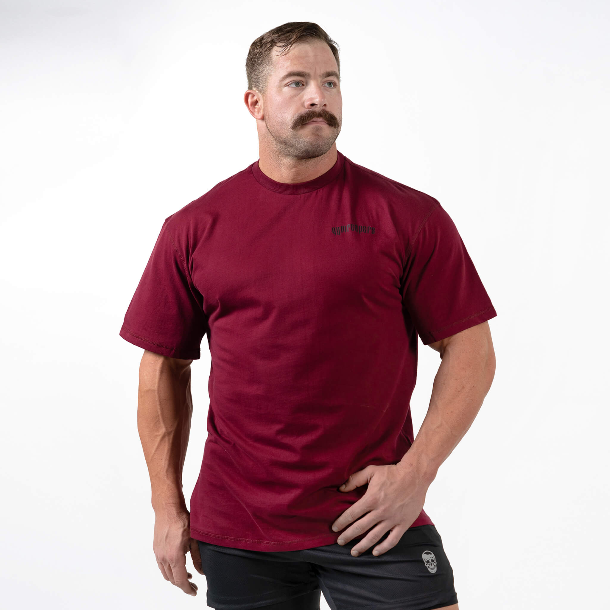 oversized icon tee maroon