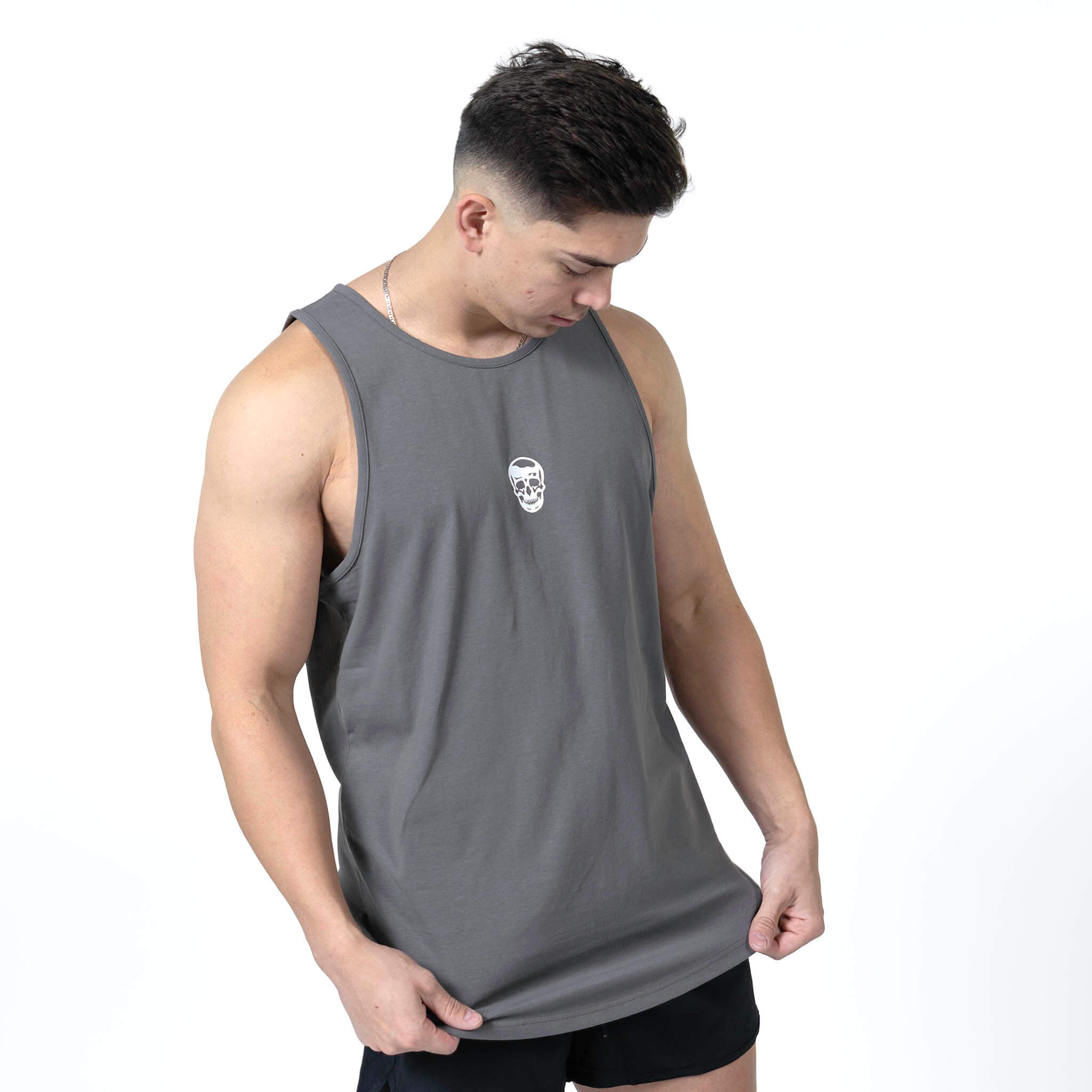 ascend scoop hem tank charcoal