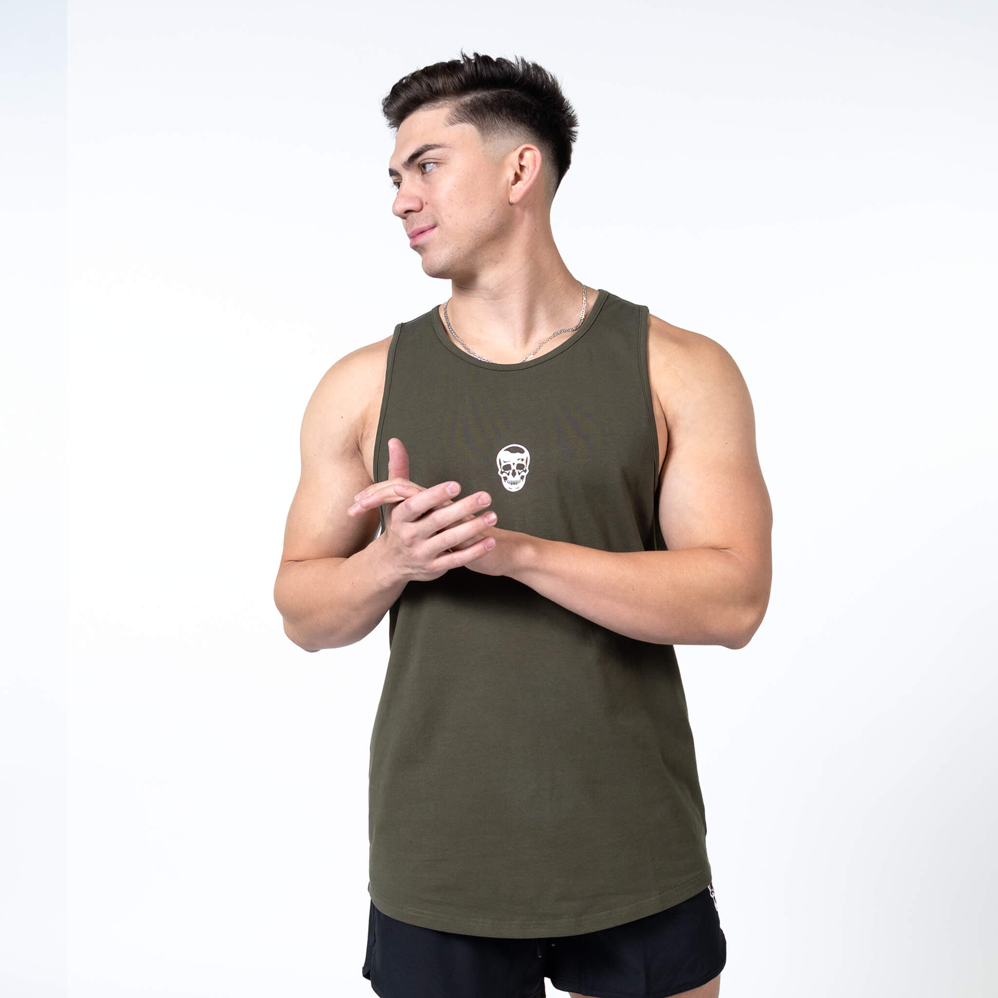 ascend scoop hem tank green