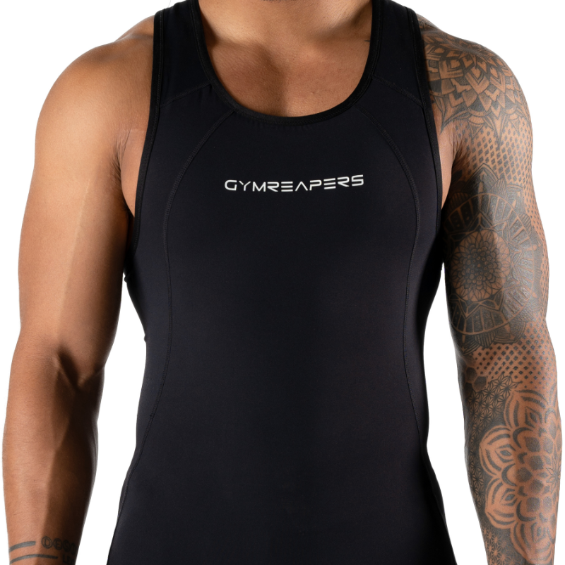 weightlifting singlet black