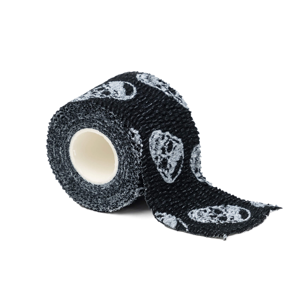 skull tape black front