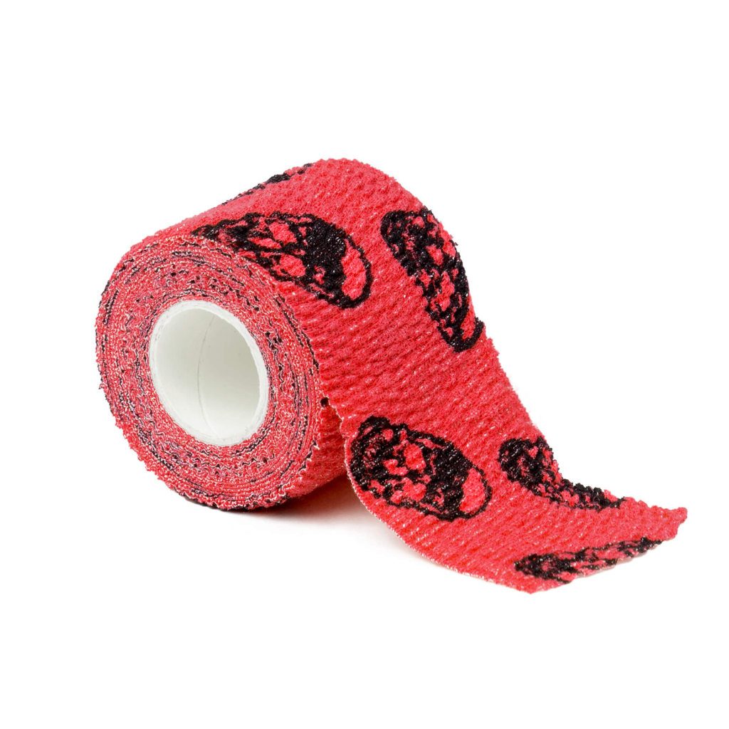 skull tape red front