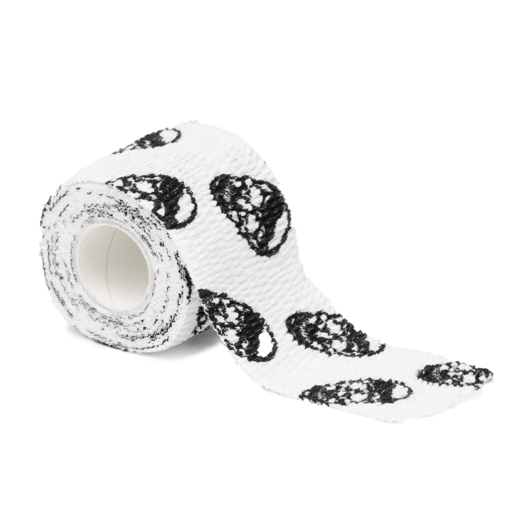 skull tape white front