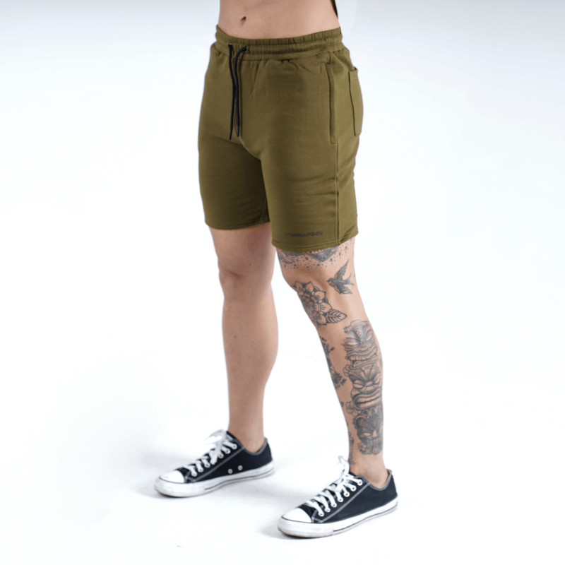 sweat shorts od green
