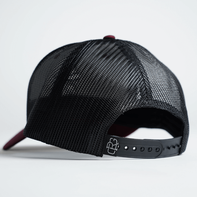 trucker hat maroon