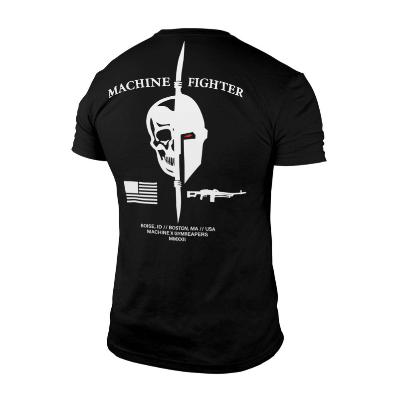 united machine tee back black